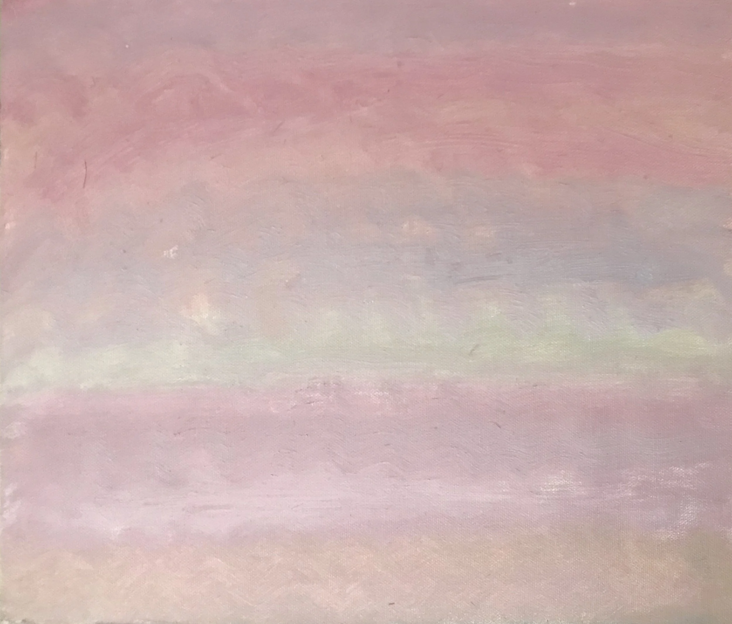 Evening Prayer Brunswick heads, 19 August  2020, oil on canvas board, 30 X 25 cm