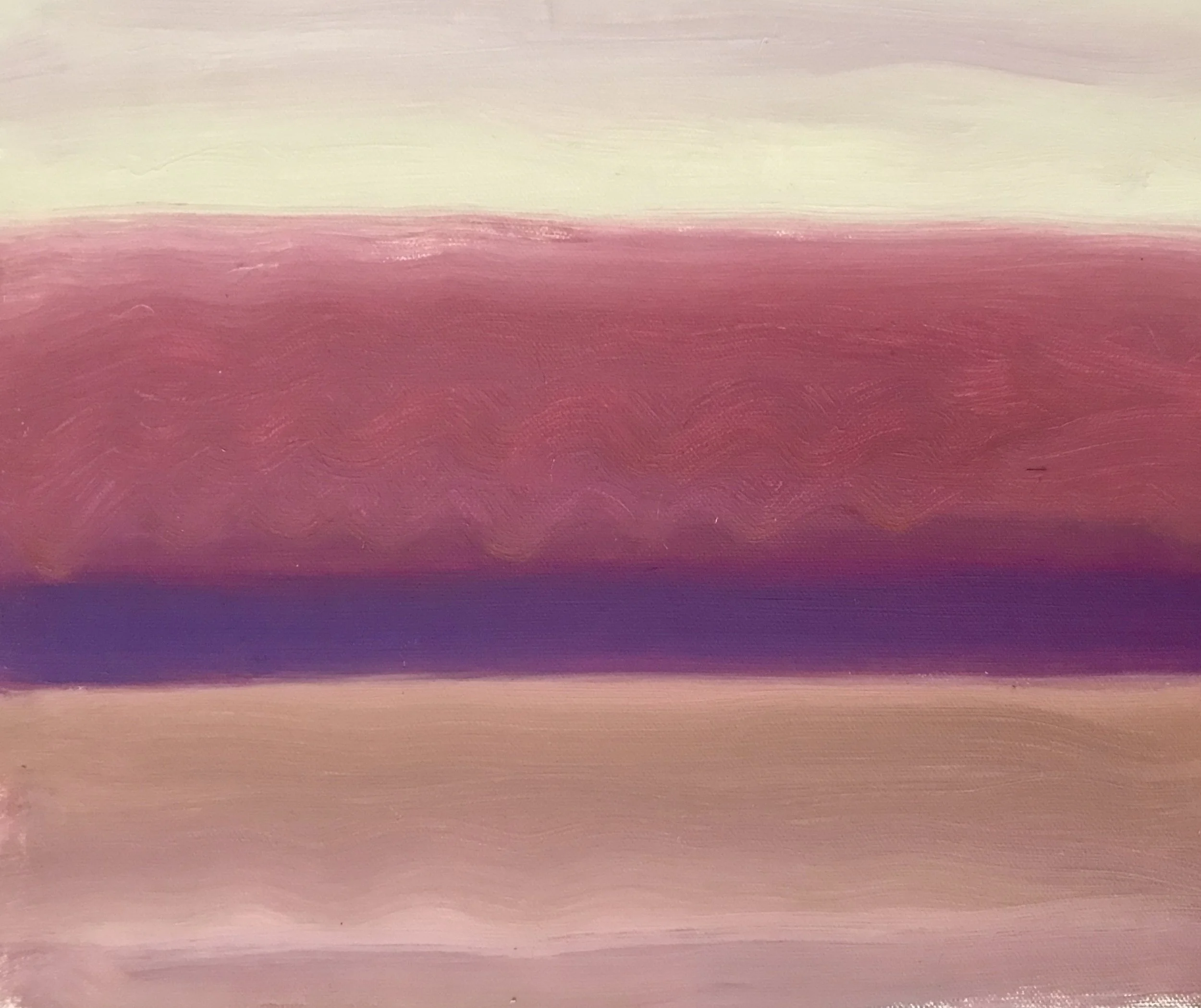 Evening Prayer Brunswick heads,  #2  19  August  2020, oil on canvas board, 30 X 25 cm