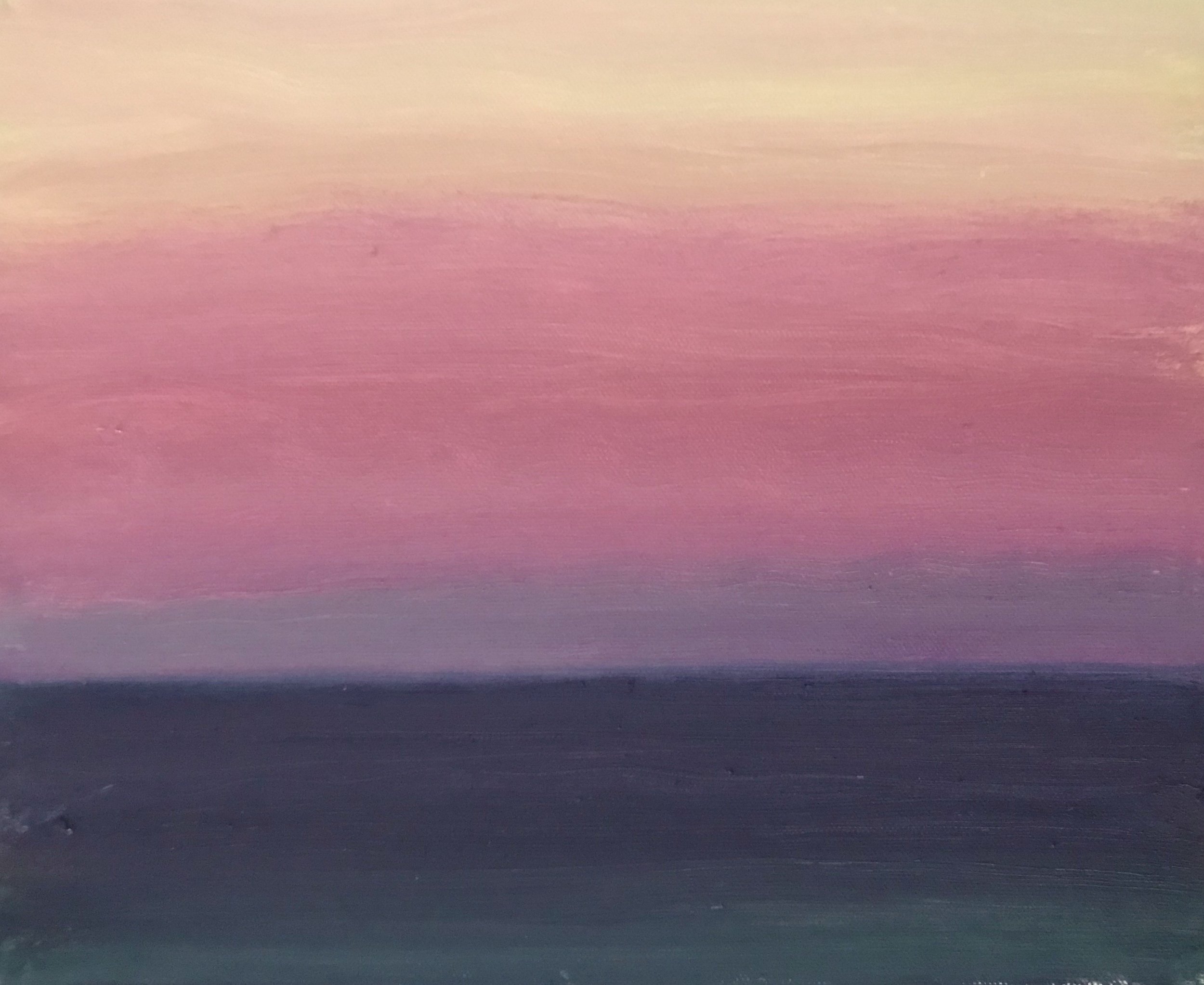 Evening Prayer Brunswick Heads, 2 September 2020, oil on canvas board, 30 X 25 c