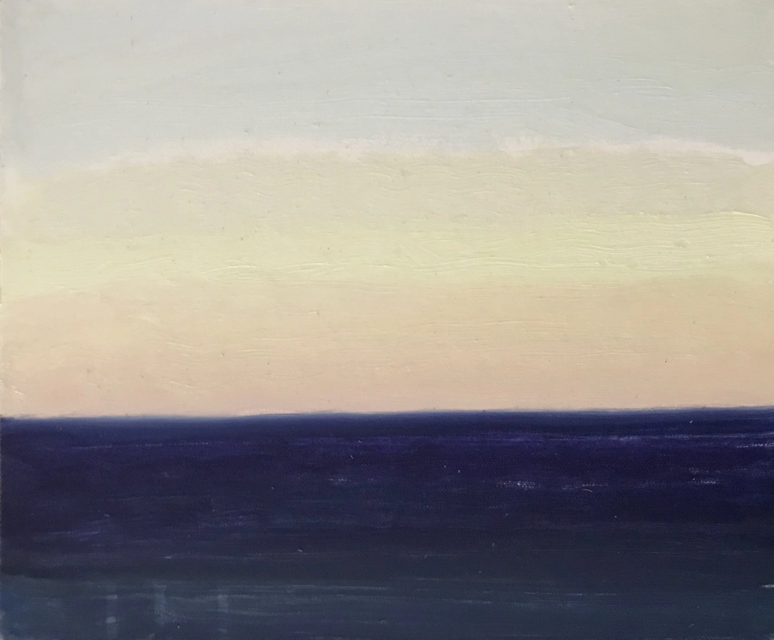 Evening Prayer Brunswick Heads, 2 September 2020, oil on canvas board, 30 X 25 cm