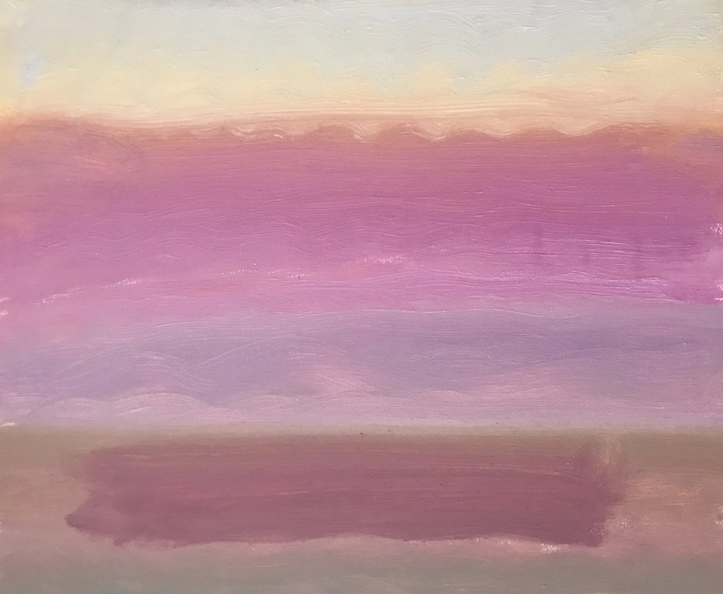 Evening Prayer Brunswick Heads, 14 September 2020, oil on canvas board, 30 X 25 cm