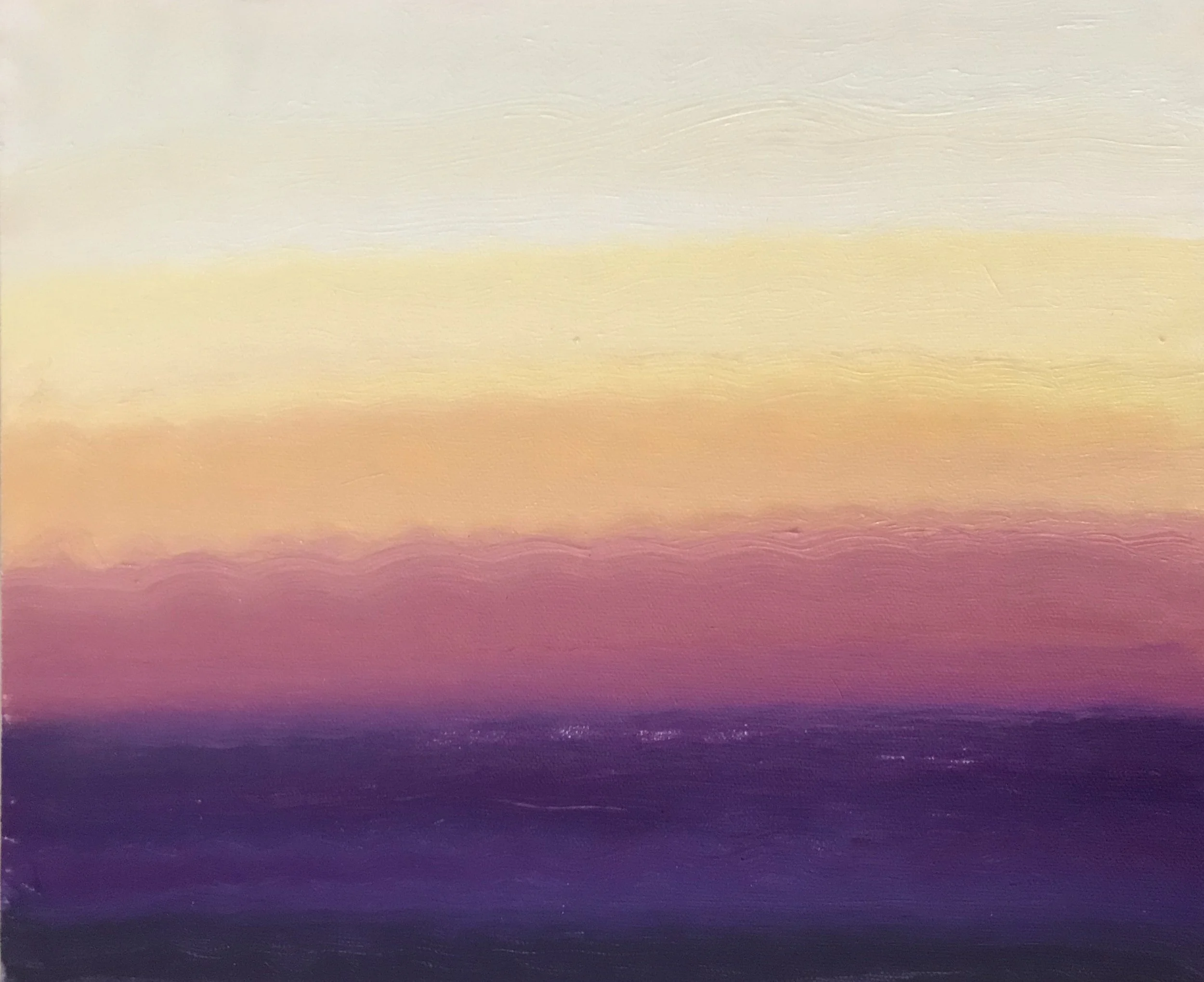 Evening Prayer Brunswick Heads, #3  14  September 2020, oil on canvas board, 30 X 25 cm