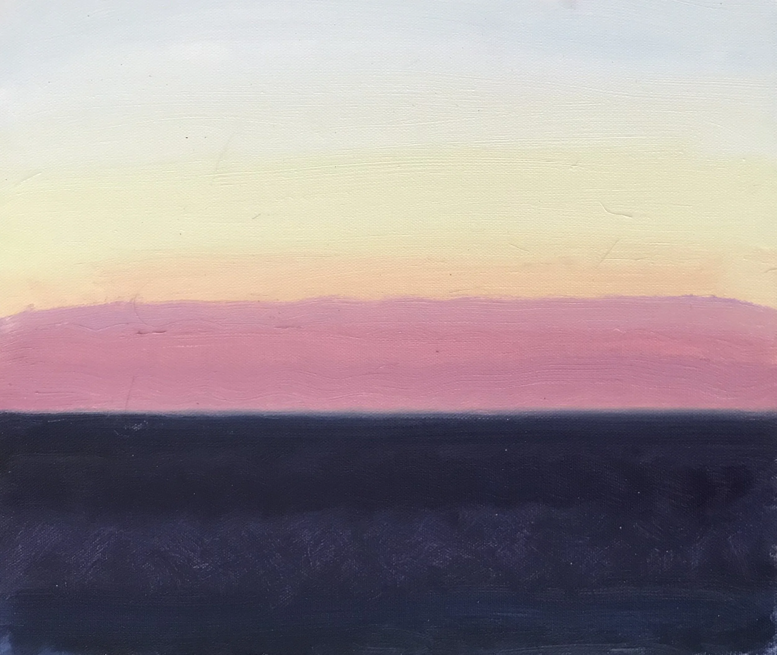 Evening Prayer Brunswick Heads, 17 September 2020, oil on canvas board, 30 X 25 cm