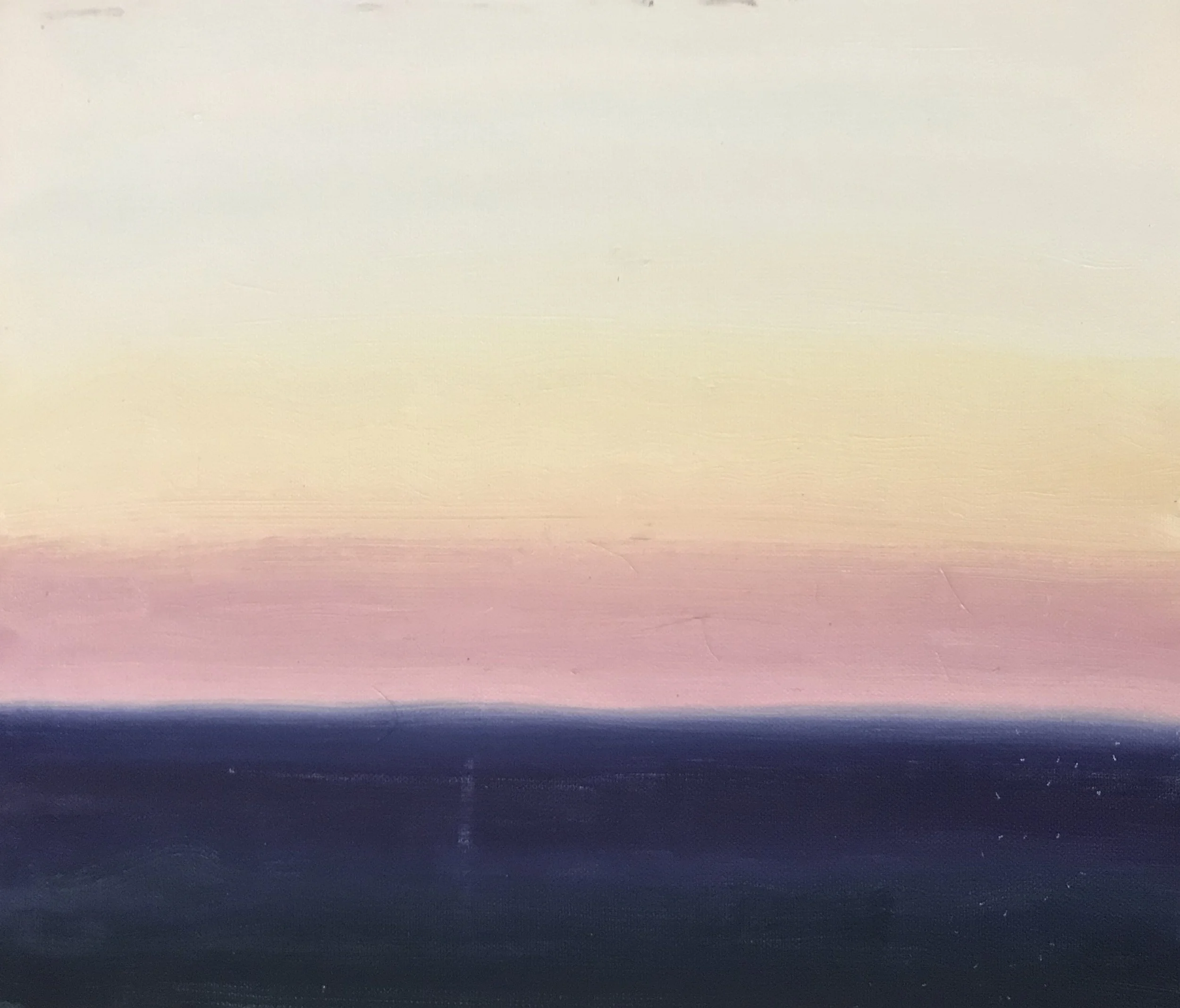 Evening Prayer Brunswick Heads, 23 September 2020, oil on canvas board, 30 X 25 cm