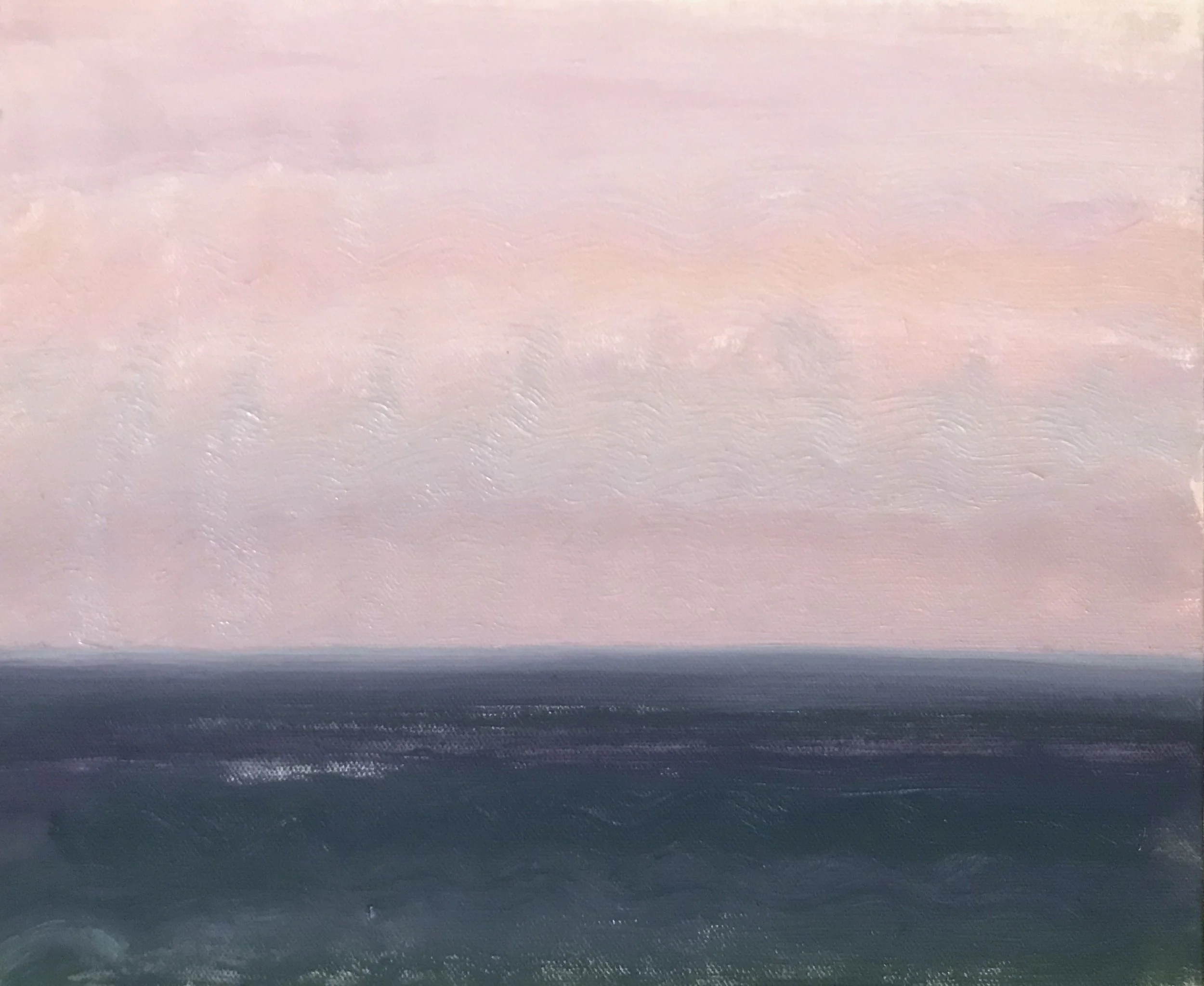 Evening Prayer Brunswick Heads, 27 September 2020, oil on canvas board, 30 X 25 cm