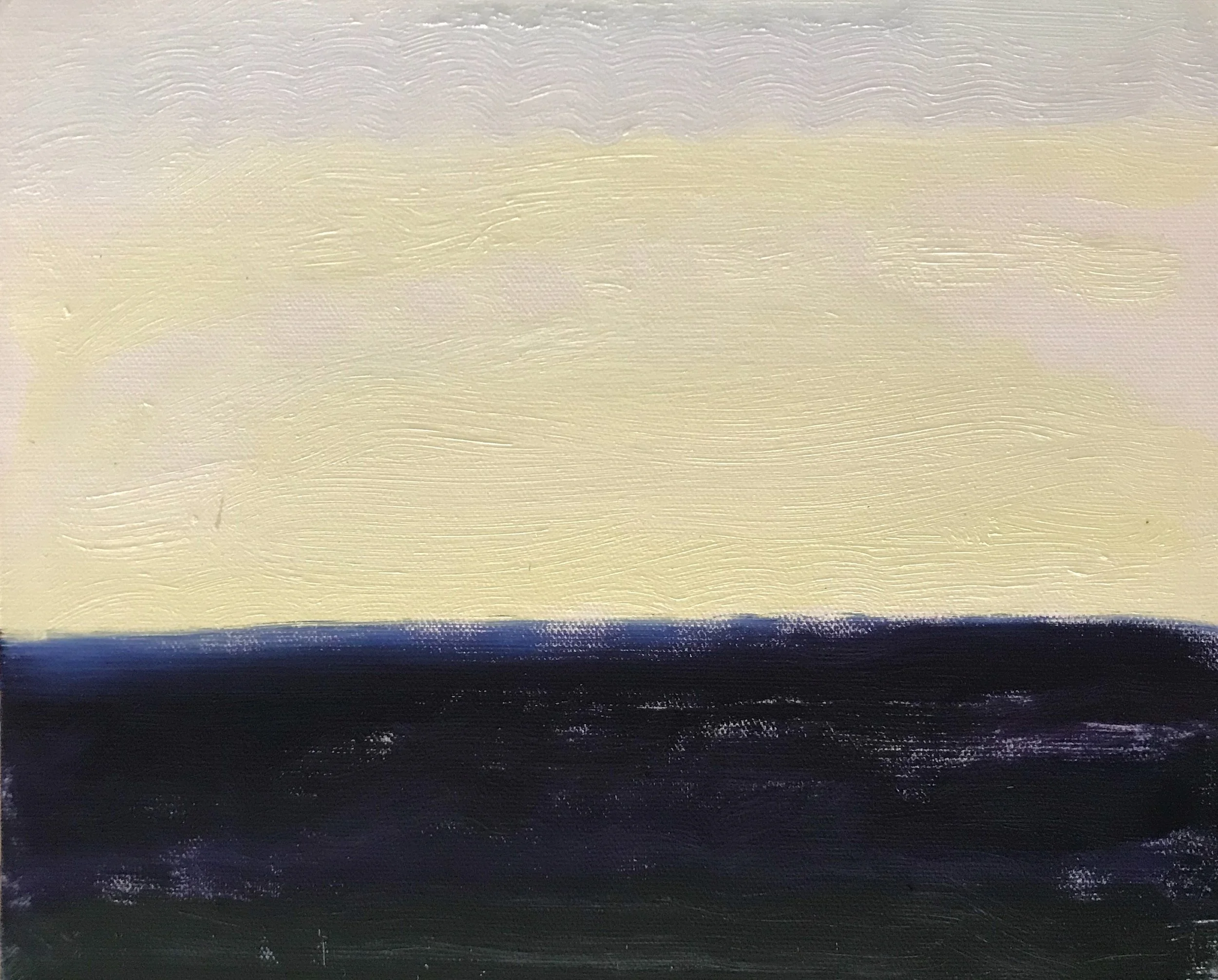 Evening Prayer Brunswick Heads, #4  6 October  2020, oil on canvas board, 30 X 25 cm