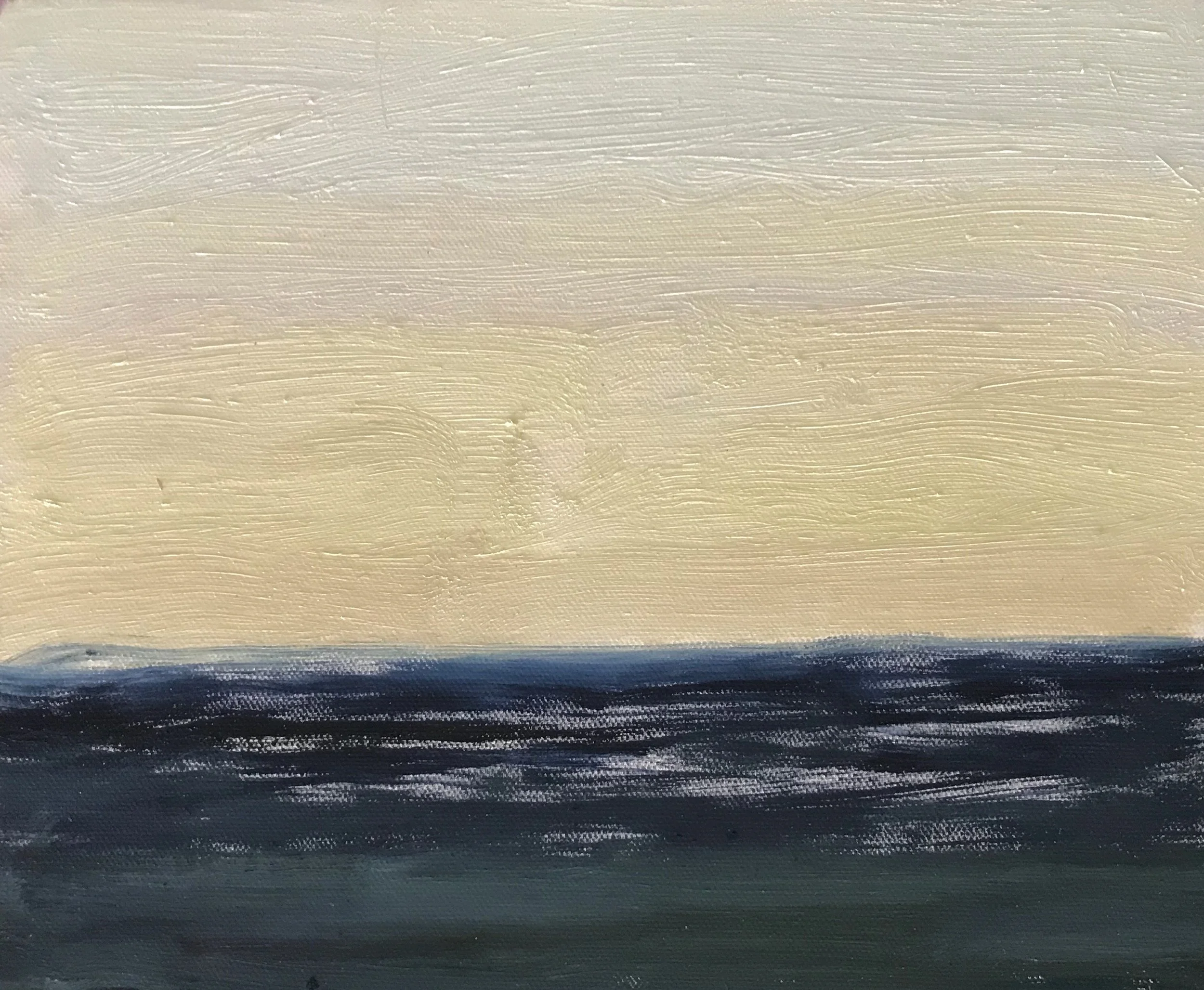 Evening Prayer Brunswick Heads, #2 10 October  2020, oil on canvas board, 30 X 25 cm