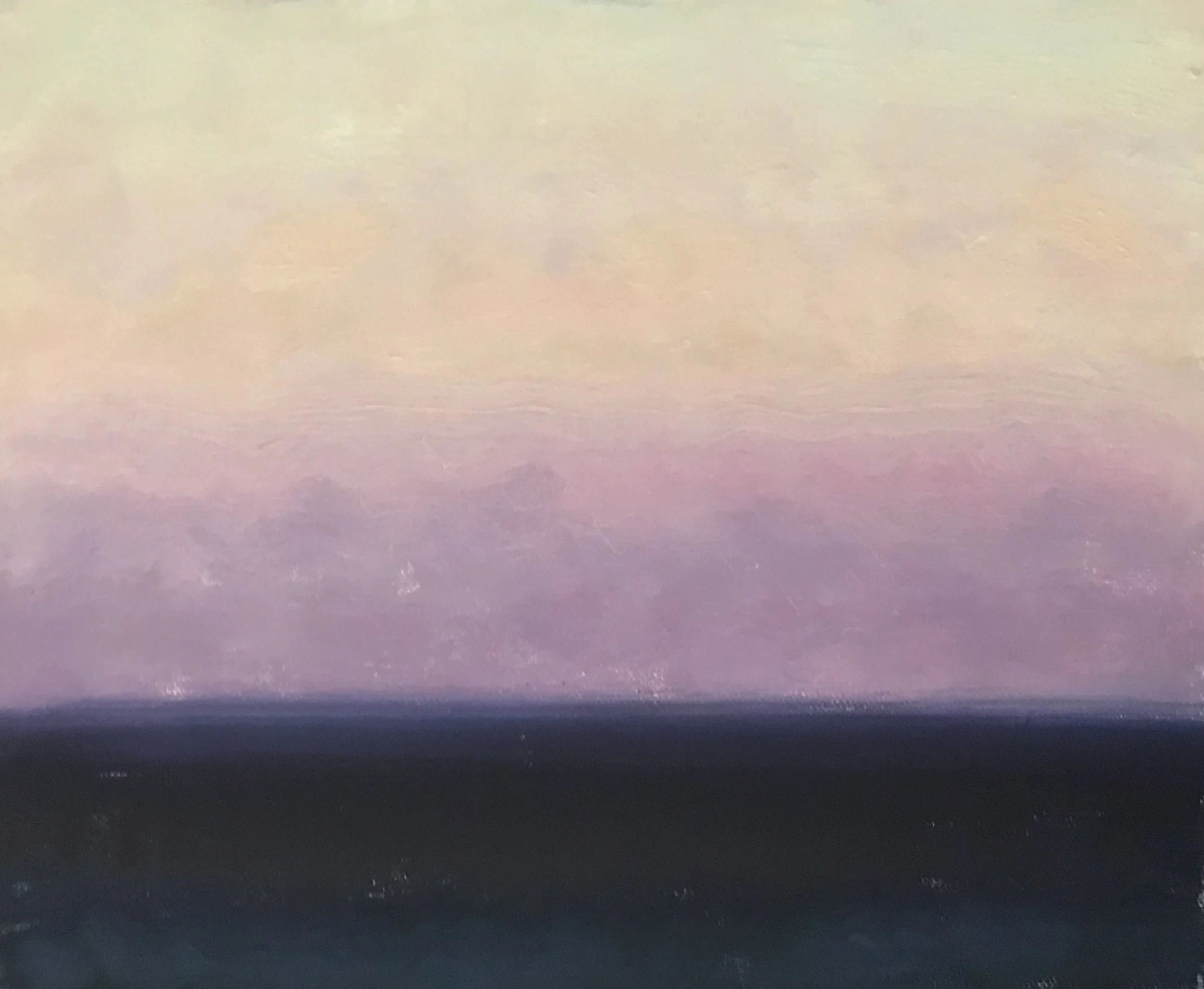 Evening Prayer Brunswick Heads, #3  17 October  2020, oil on canvas board, 30 X 25 cm