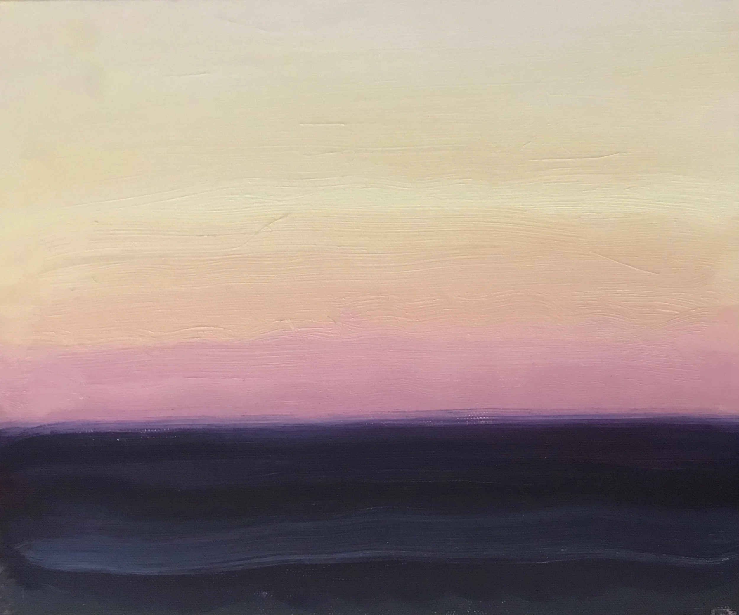 Evening Prayer Brunswick Heads, 3 November 2020, oil on canvas board, 30 X 25 cm