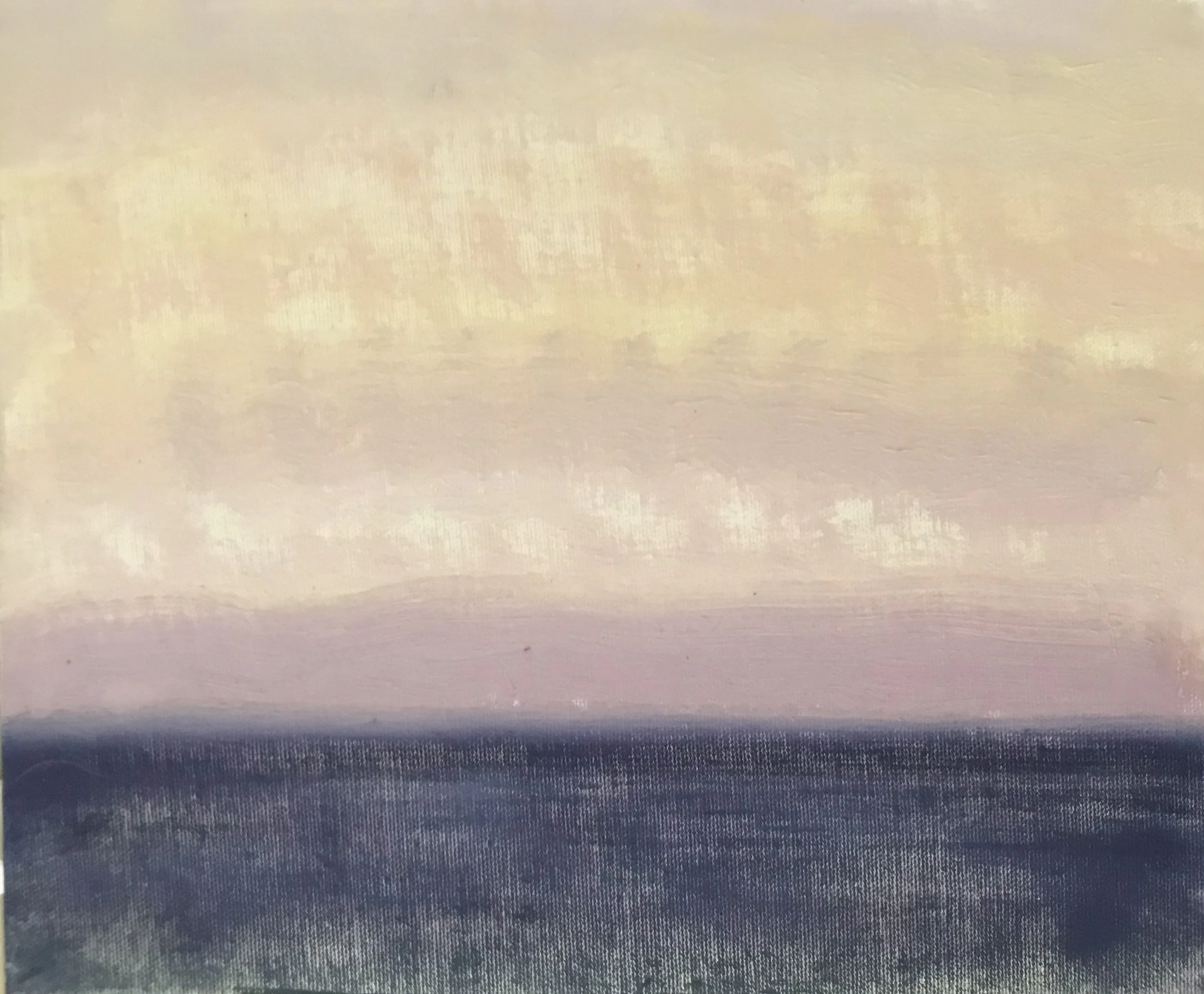 Evening Prayer Brunswick Heads, #2  4 November 2020, oil on canvas board, 30 X 25 c