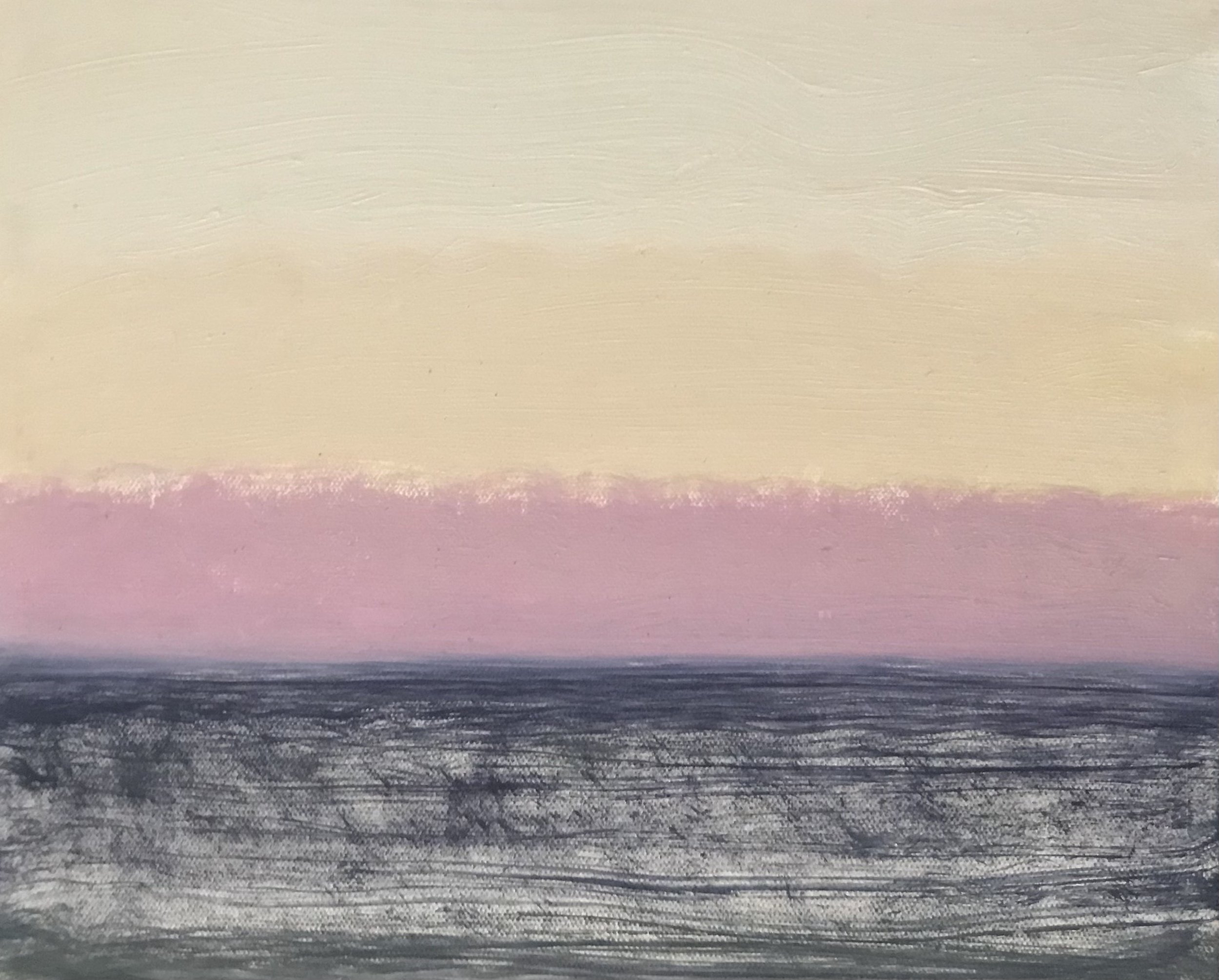 Evening Prayer Brunswick Heads, 5 November 2020, oil on canvas board, 30 X 25 cm