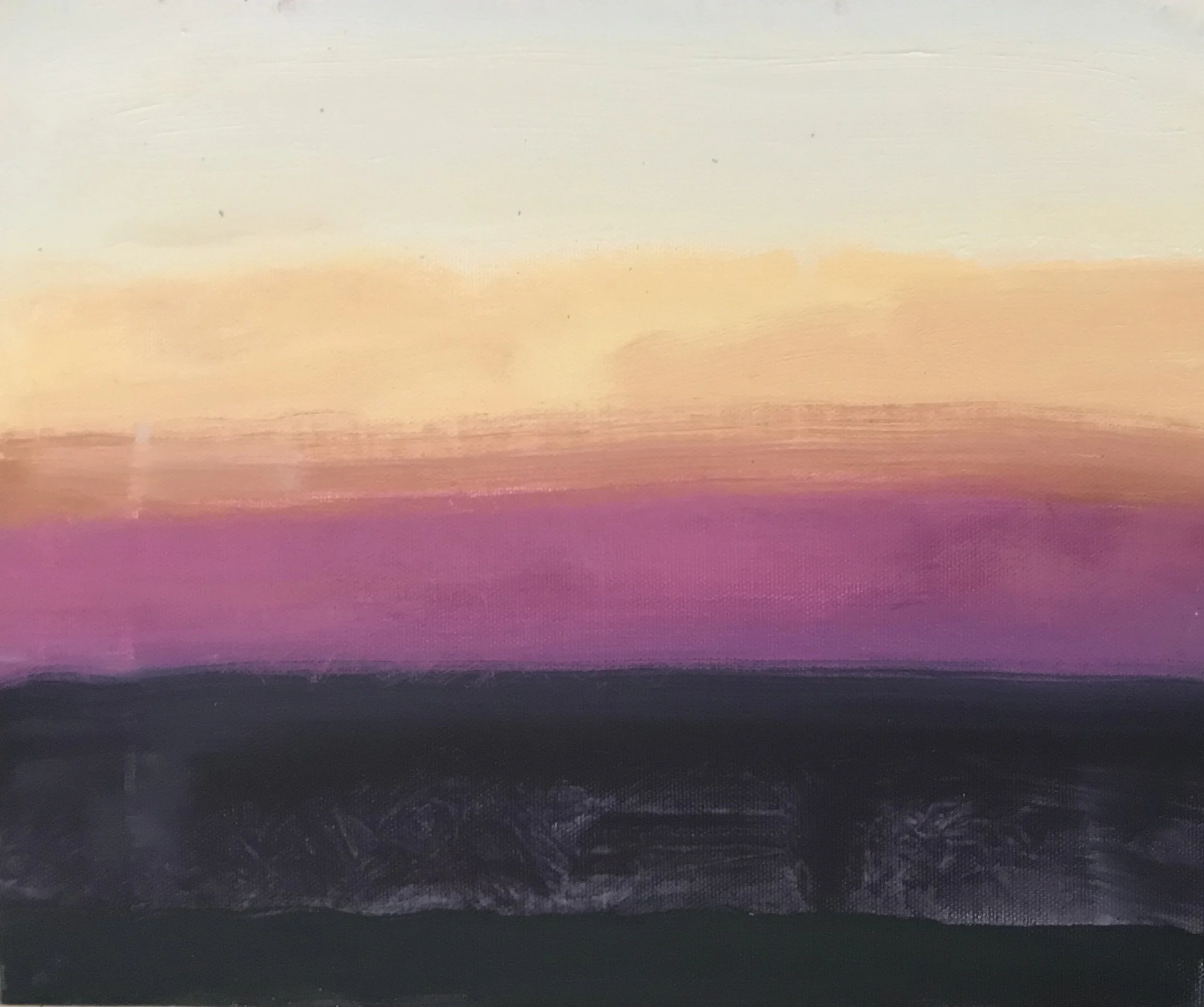 Evening Prayer Brunswick Heads, #3  26   November 2020, oil on canvas board, 30 X 25 c