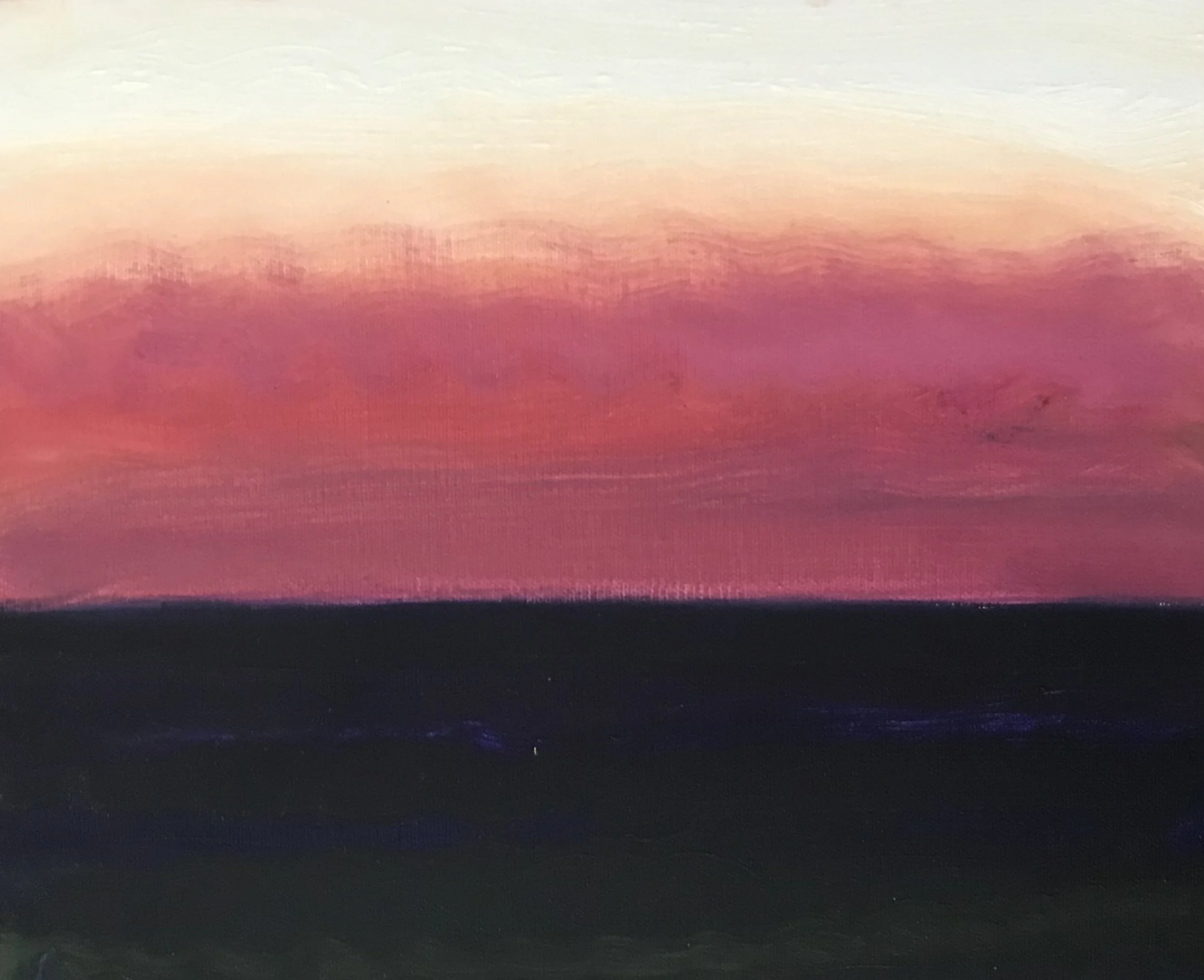 Evening Prayer Brunswick Heads  28 December 2020, oil on canvas board, 30 X 25 cm