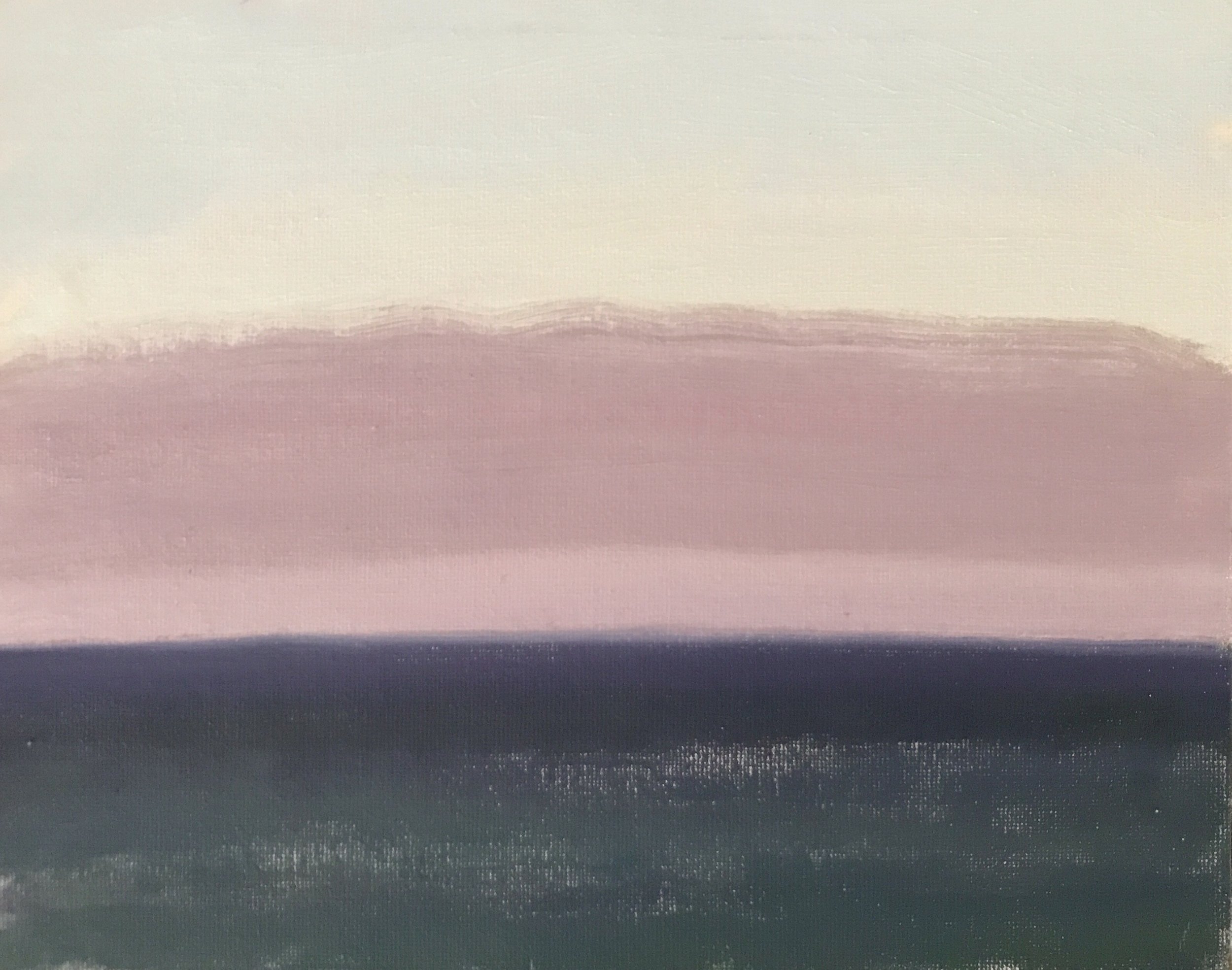 Evening Prayer Brunswick Heads, 14 December, 2019, oil on canvas board, 30 X 25 cm