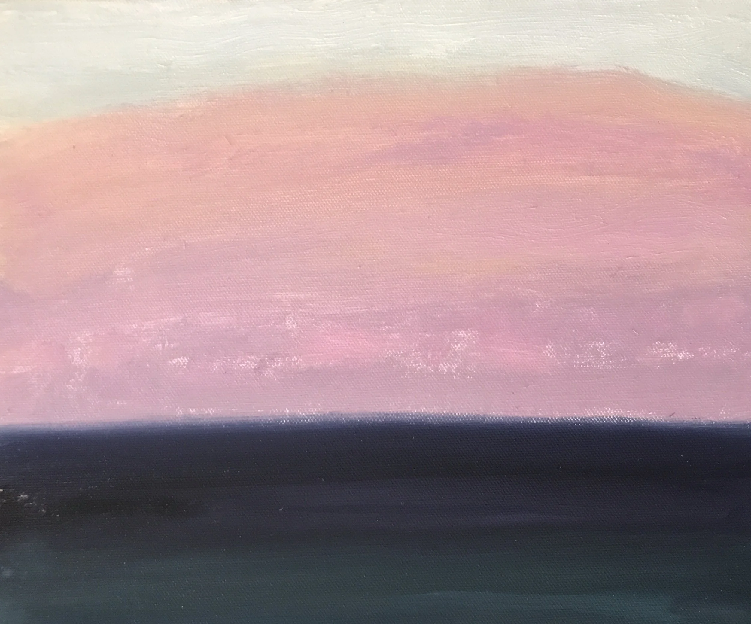 Evening Prayer Brunswick Heads, #2   10 December, 2019, oil on canvas board, 30 X 25 cm