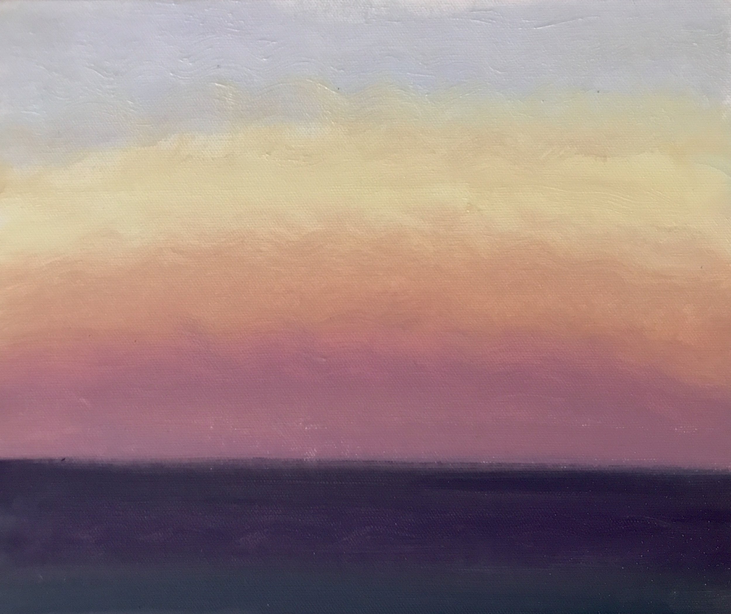 Evening Prayer Brunswick Heads, #2  4 December, 2019, oil on canvas board, 30 X 25 cm