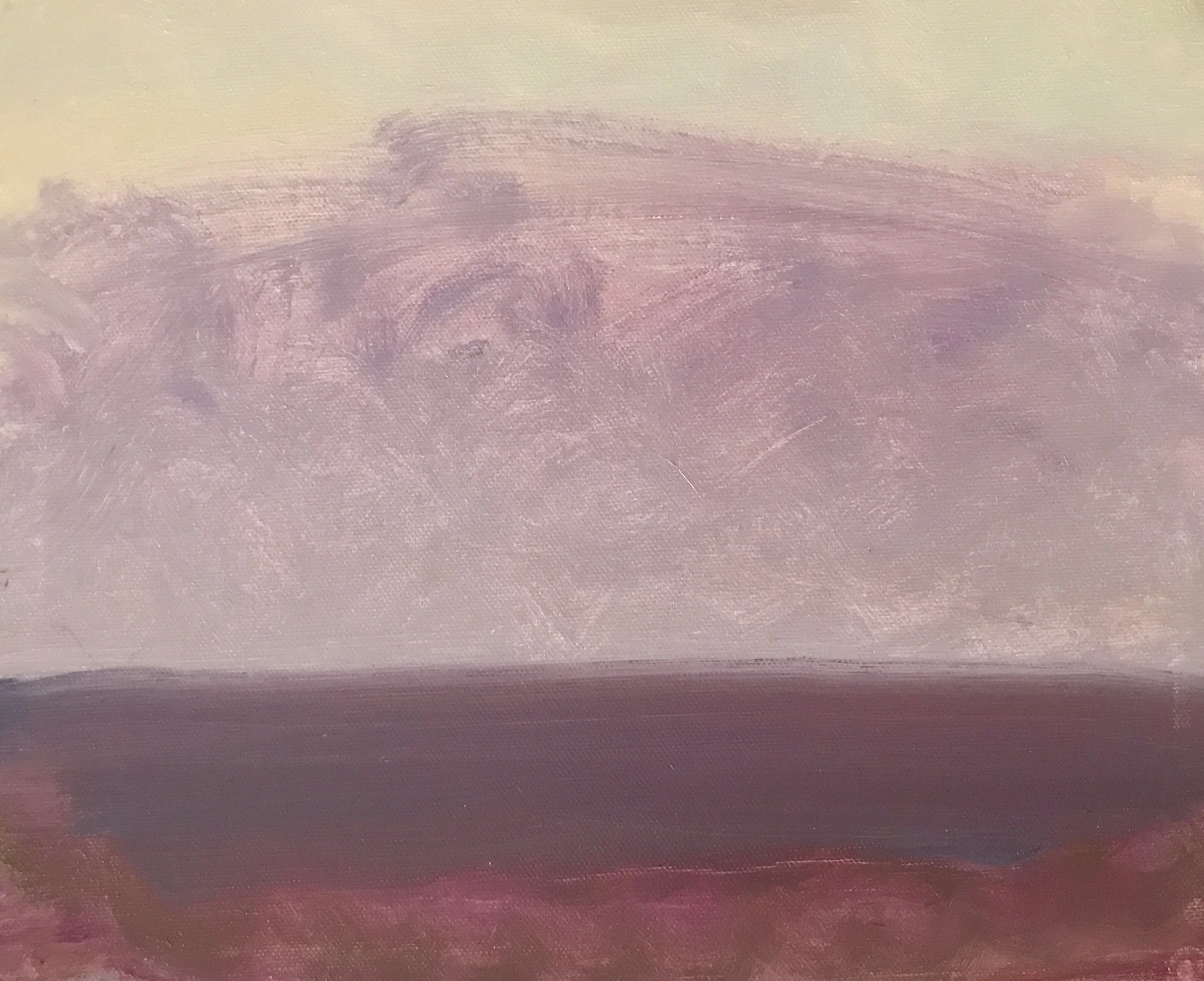 Evening Prayer Brunswick Heads, 2 December, 2019, oil on canvas board, 30 X 25 cm