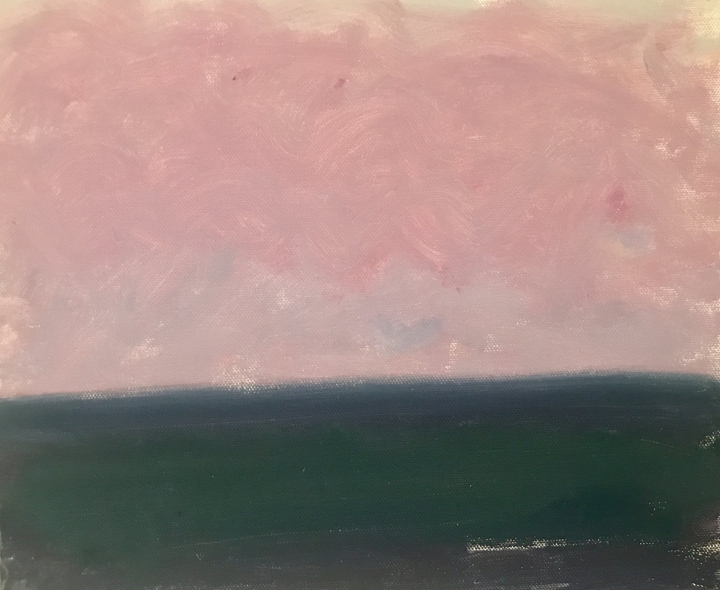 Evening Prayers Brunswick heads, 21 November 2019, oil on canvas board, 30 X 25 cm