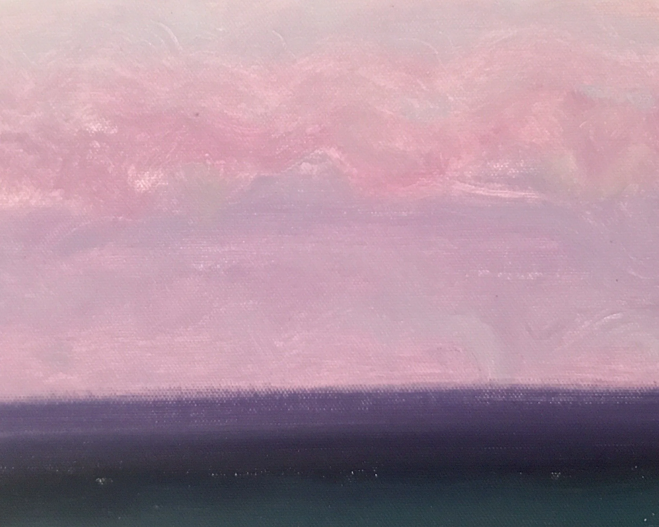 Evening Prayers Brunswick Heads, 27 November 2019, oil on canvas board, 30 X 25 cm