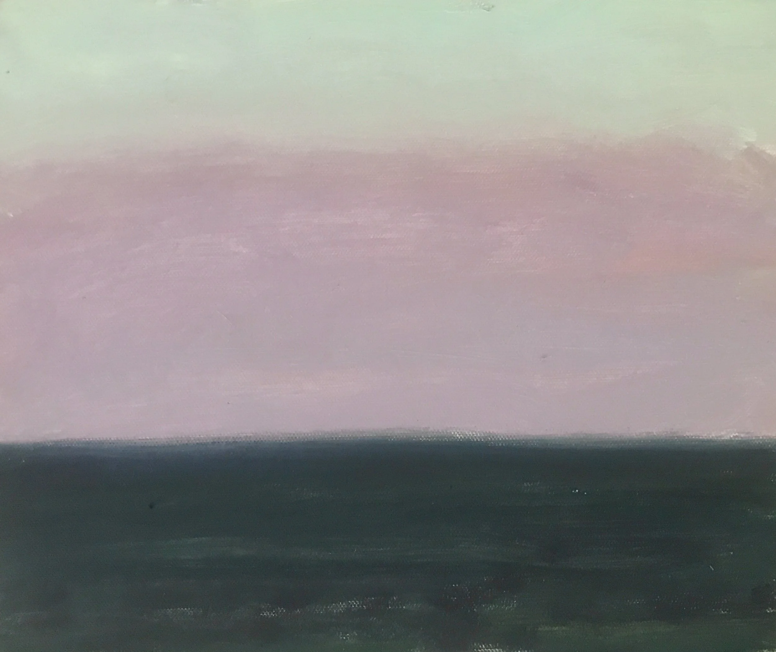 Evening Prayers Brunswick Heads, 17 November 2019, oil on canvas board, 30 X 25 cm