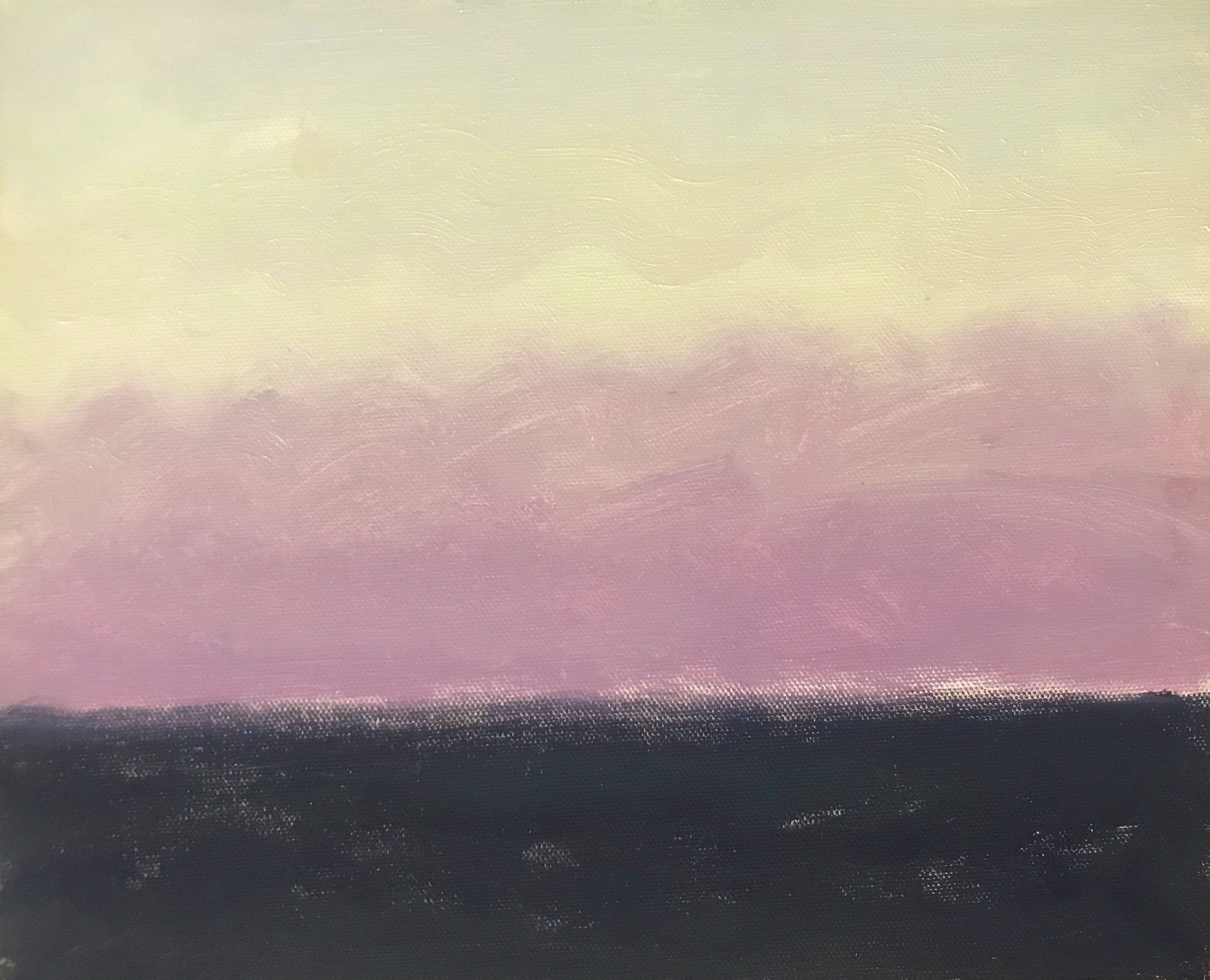 Evening Prayers Brunswick Heads, 14 November 2019, oil on canvas board, 30 X 25 cm