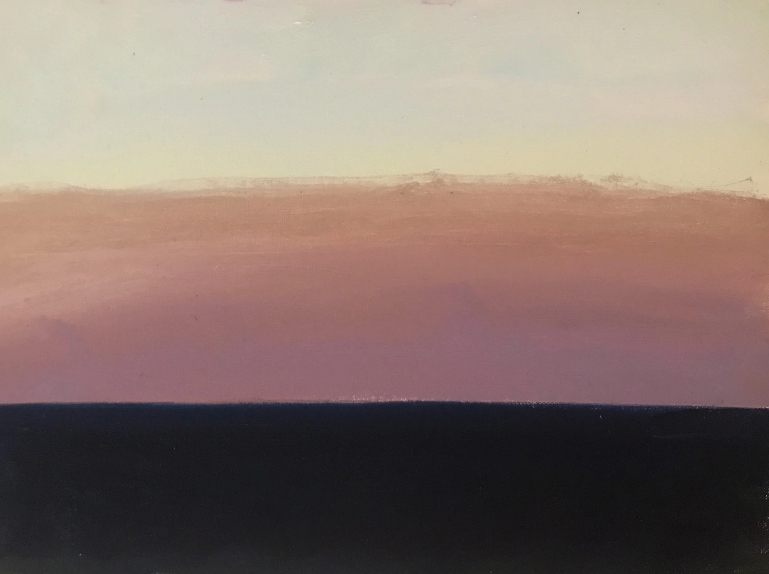 Evening Prayers Brunswick Heads, 13 November 2019, oil on canvas board, 30 X 25 cm