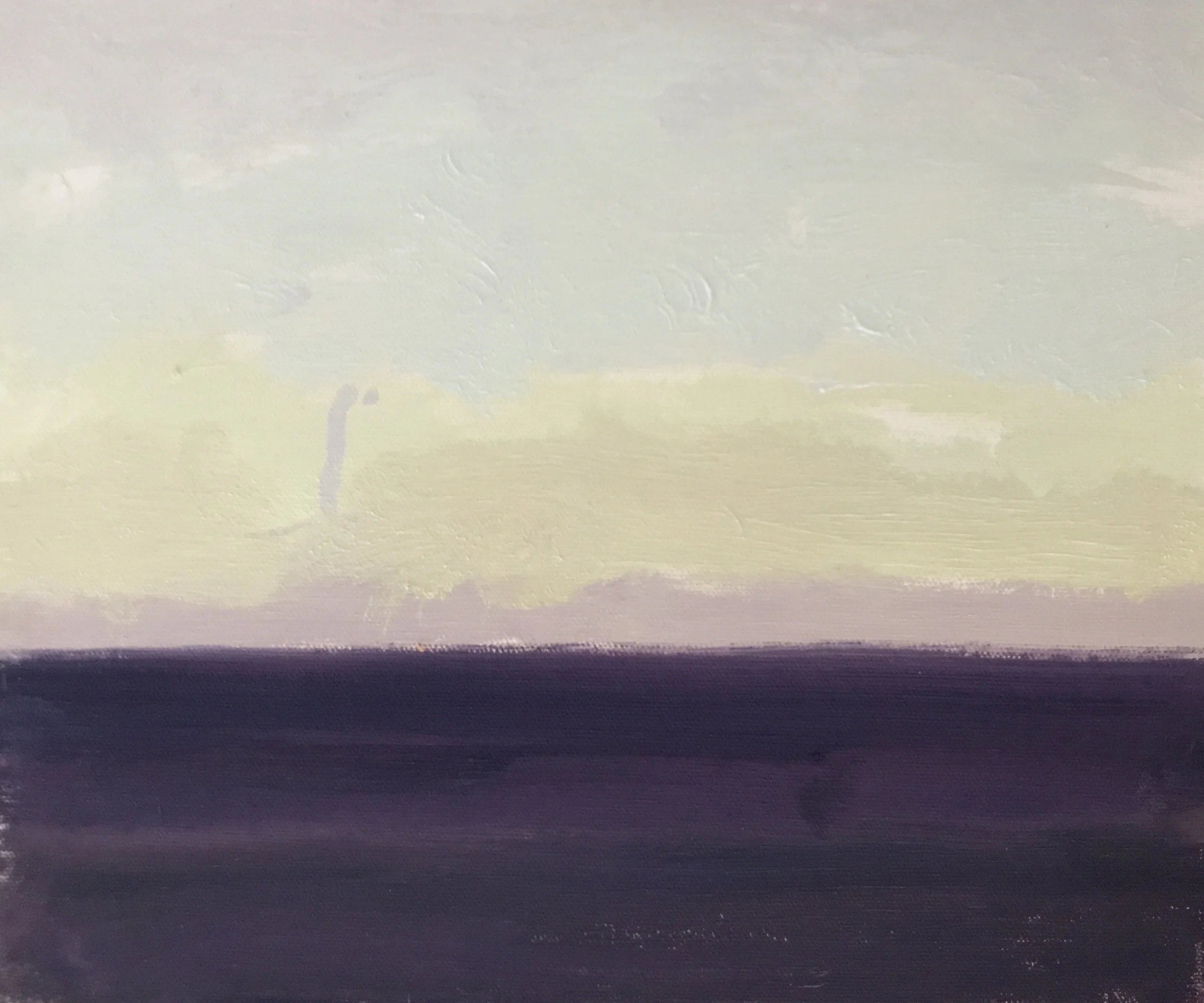 Evening Prayers Brunswick Heads, #2  4 November 2019, oil on canvas board, 30 X 25 cm