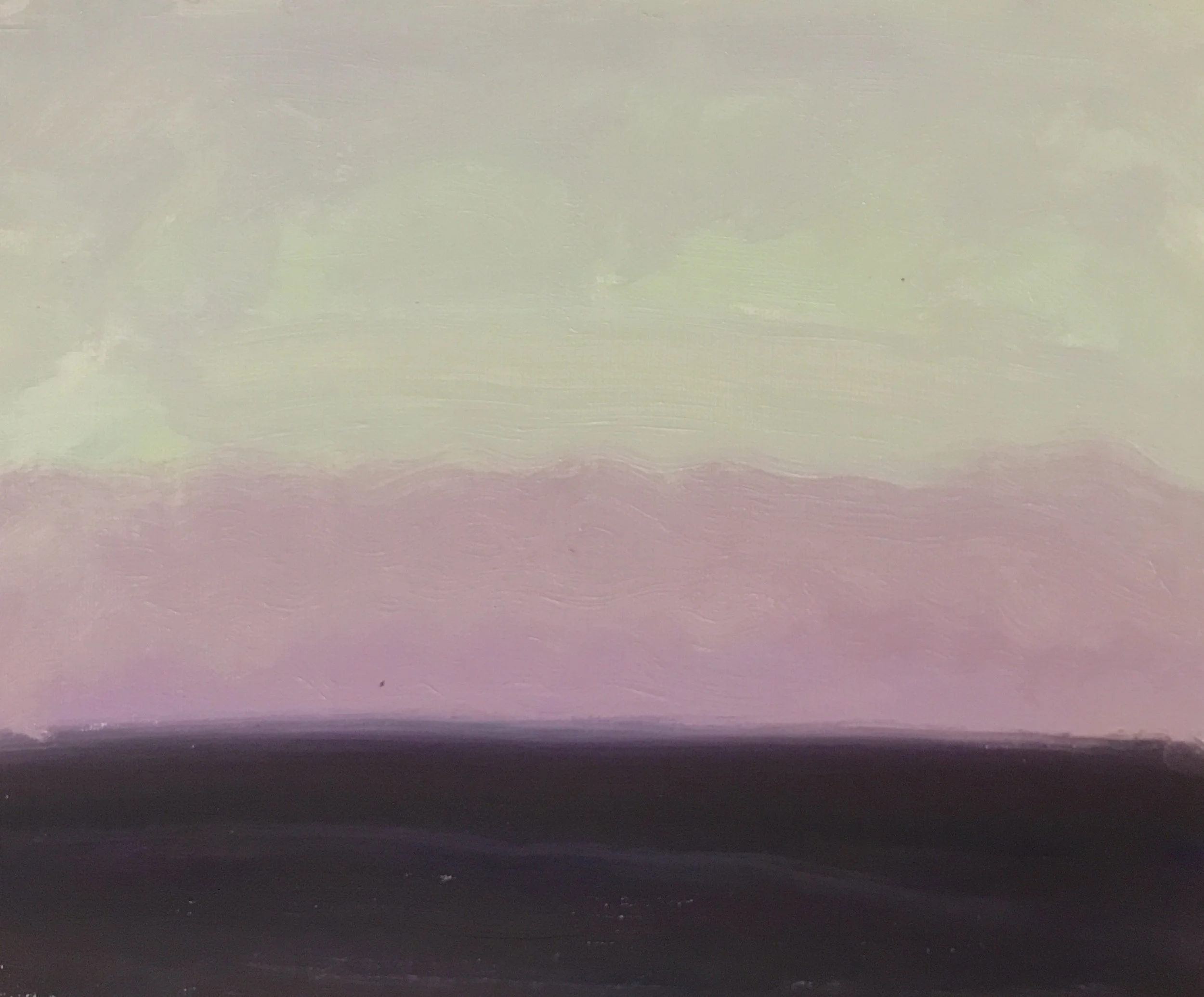 Evening Prayers Brunswick Heads,  #3  2 November 2019, oil on canvas board, 30 X 25 cm