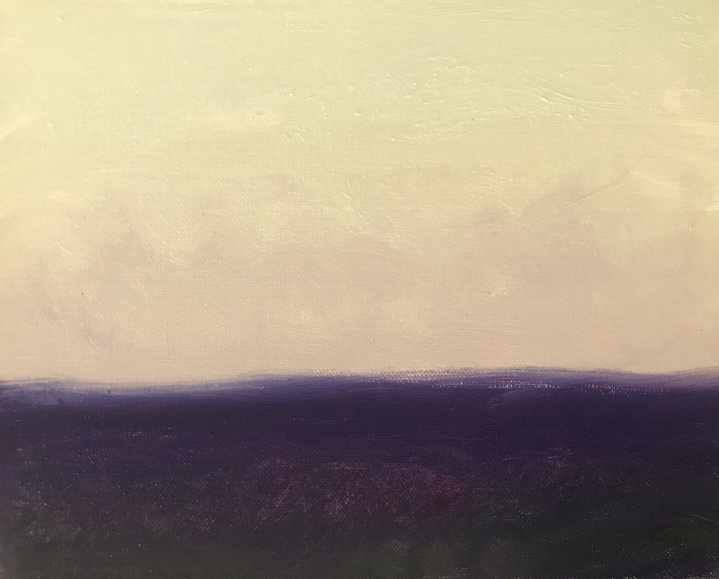 Evening Prayers Brunswick Heads, #2  14 October  2019, oil on canvas board, 30 X 25 cm