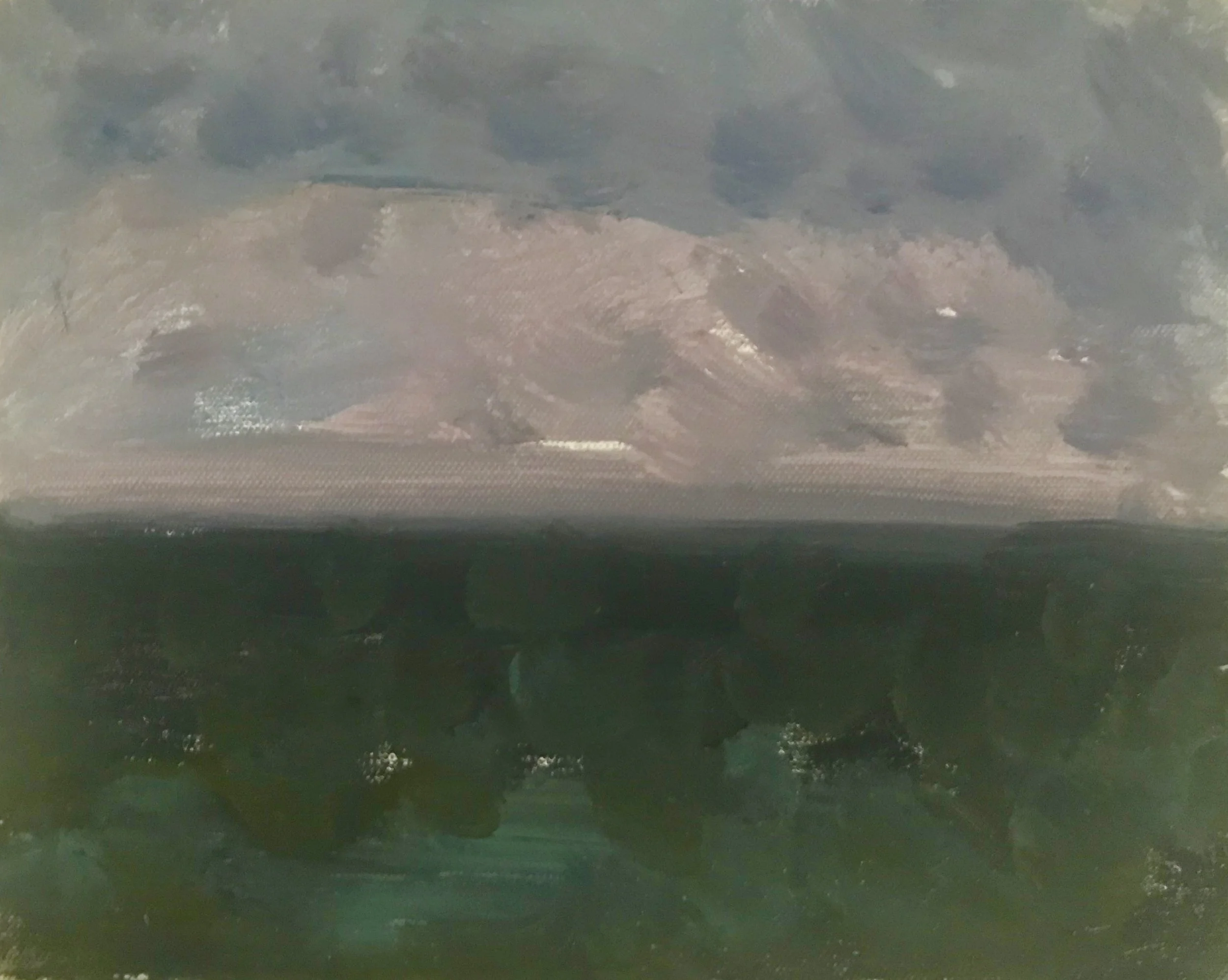 Evening Prayer Brunswick Heads 5 January 2018  oil on canvas board, 25 X 20 cm