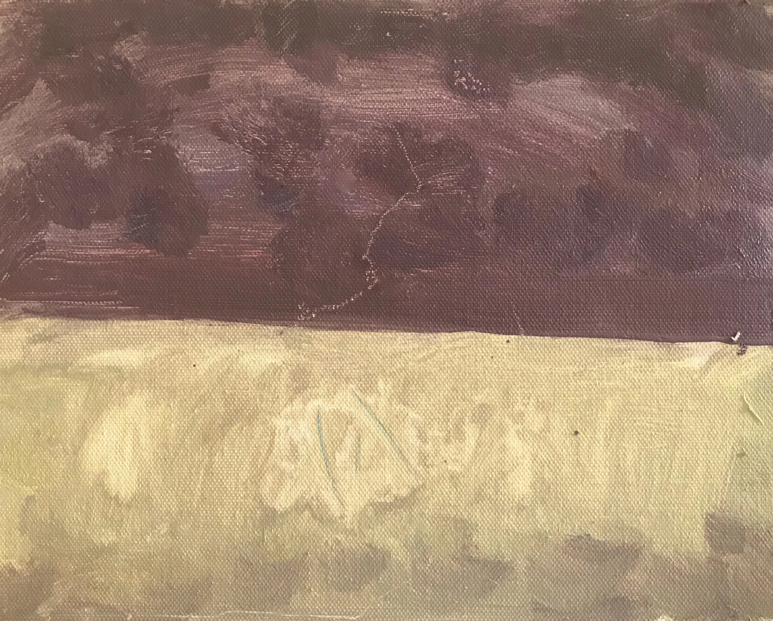 Evening Prayer Brunswick Heads #3 13 January 2018  oil on canvas board, 25 X 20 cm