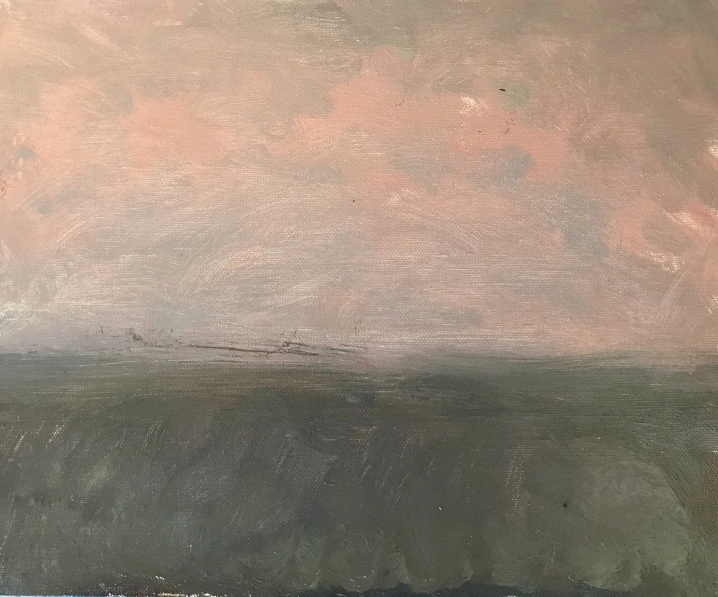 Evening Prayer Brunswick Heads #2 21 January 2018  oil on canvas board, 25 X 20 cm