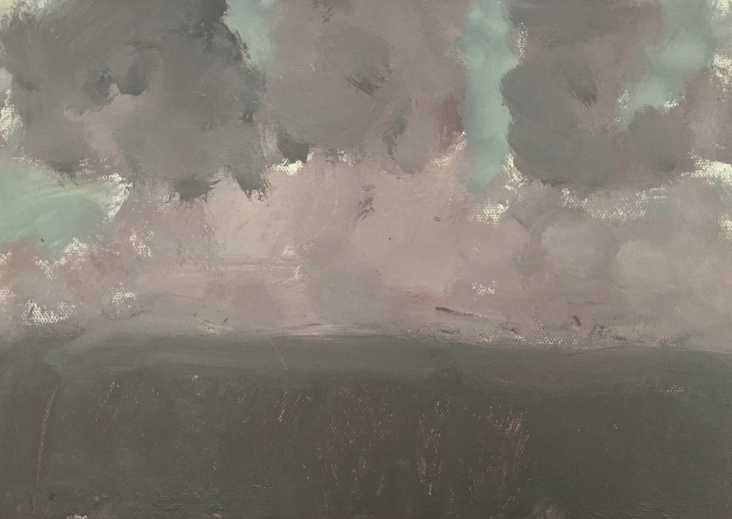 Evening Prayer Brunswick Heads #2 30  January 2018  oil on canvas board, 25 X 20 cm