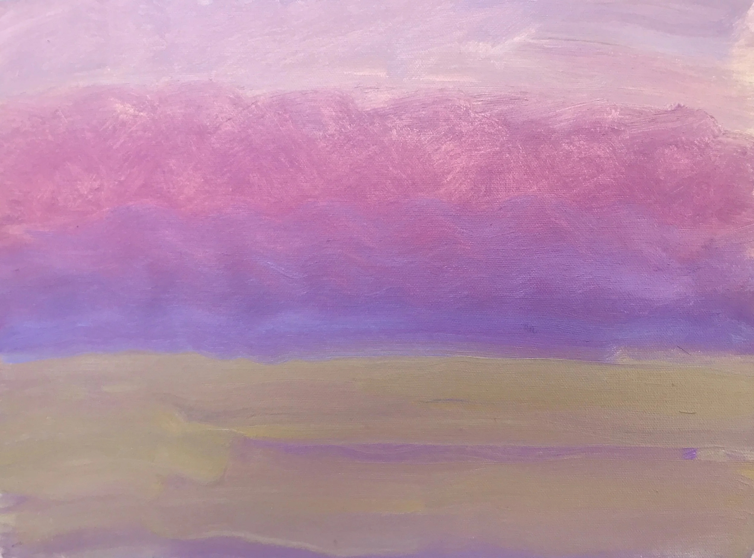 Evening Prayer Brunswick Heads, 15 July 2019, oil on canvas board, 25 X 20 cm