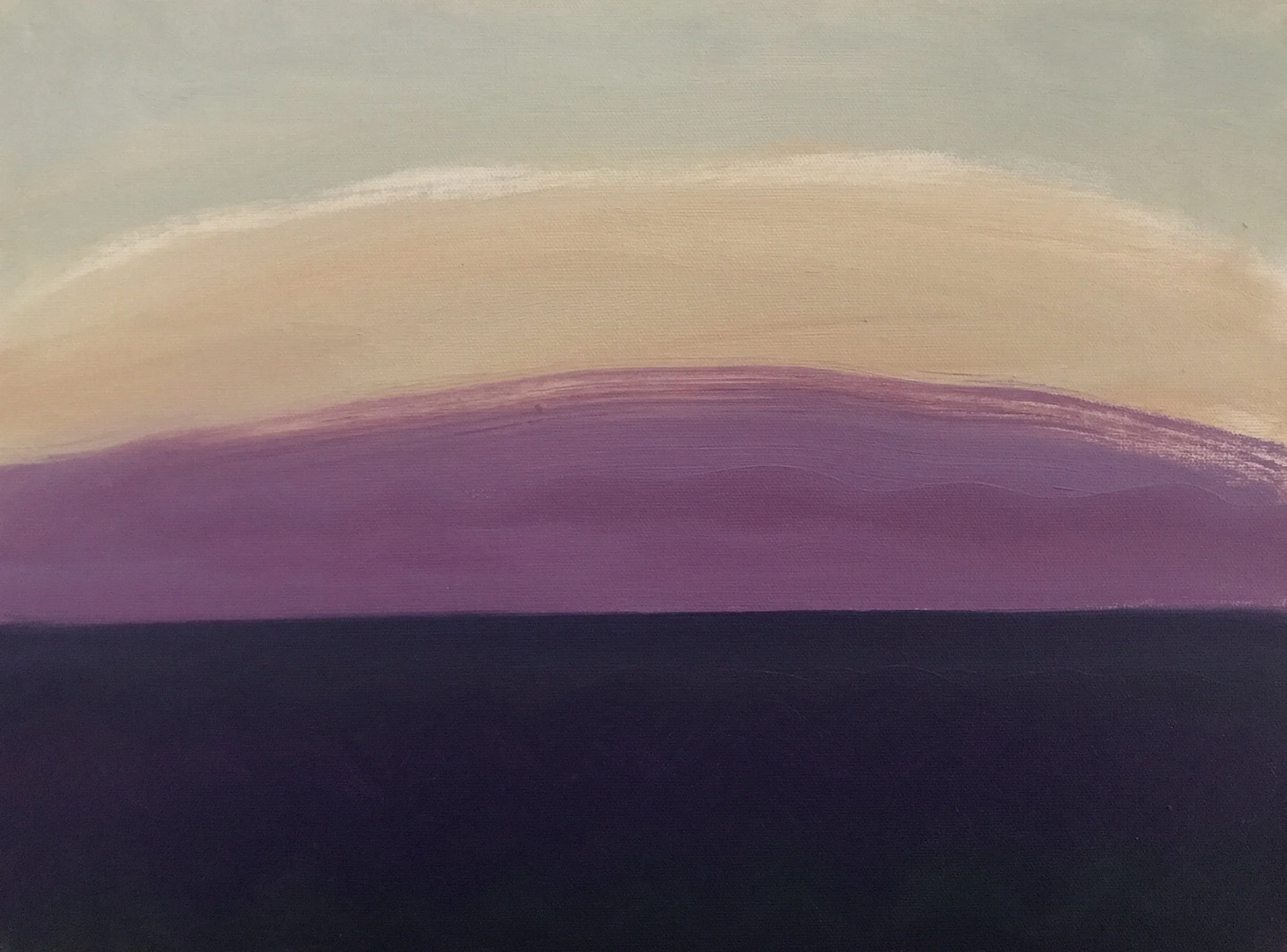 Evening Prayer Brunswick Heads, #2 23 June 2019, oil on canvas board, 40 X 30  cm