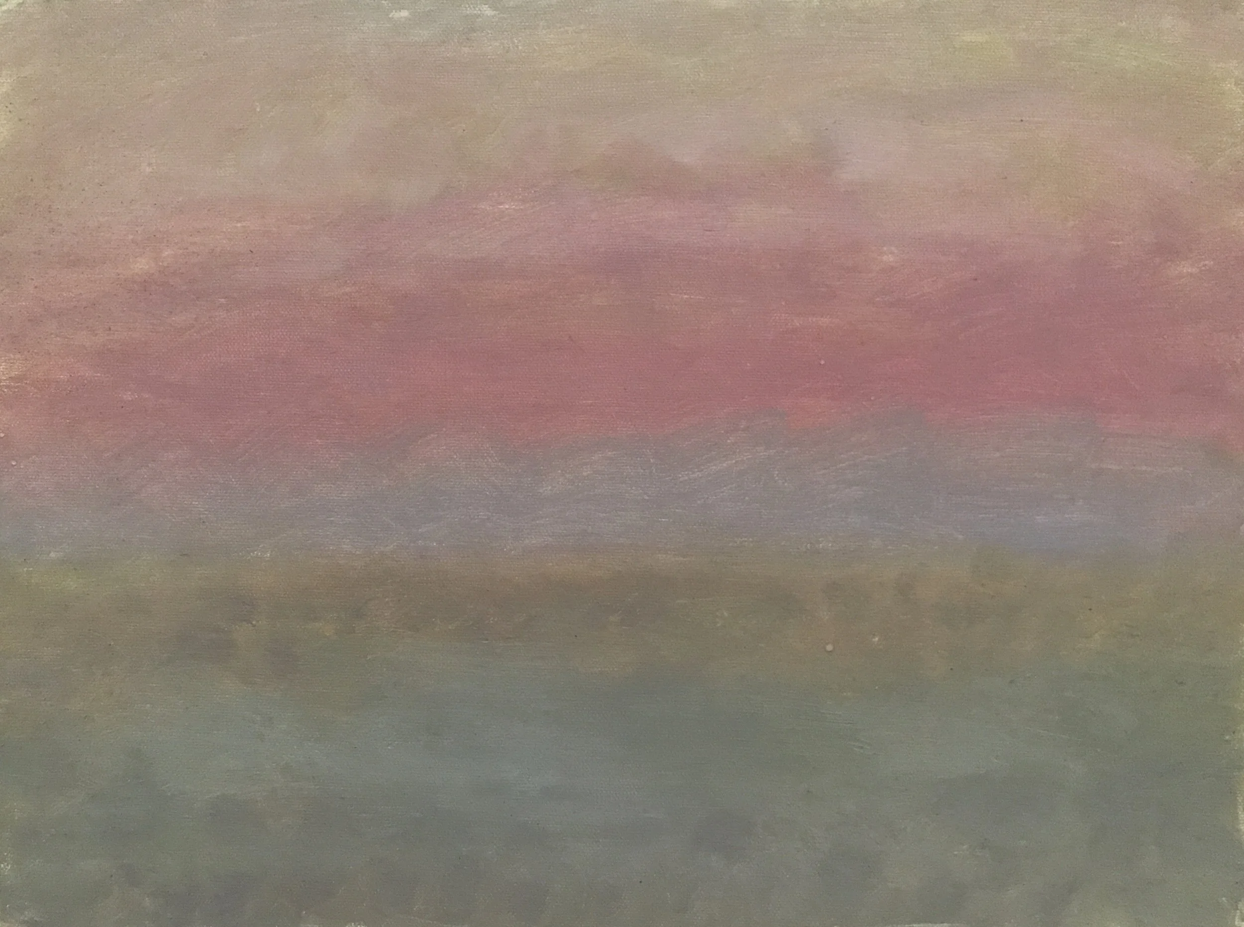 Evening Prayer Brunswick Heads, 15 June 2019, oil on canvas board, 29 X 22  cm