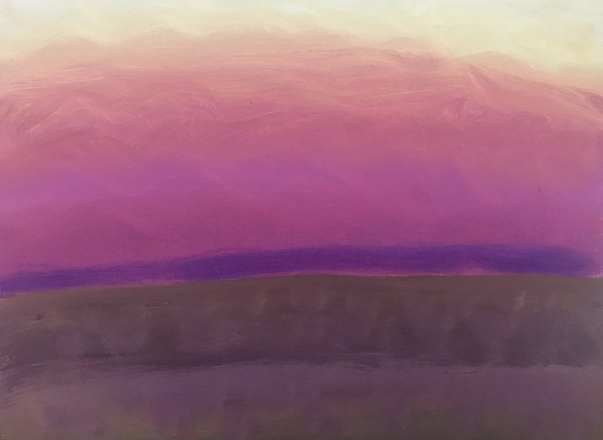 Evening Prayer Brunswick Heads, 11 June 2019, oil on canvas board, 40 X 30  cm