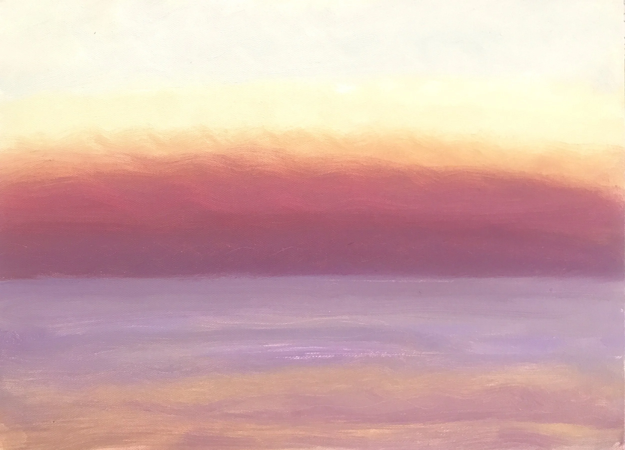 Evening Prayer Brunswick Heads, 9 June 2019, oil on canvas board, 29 X 22  cm