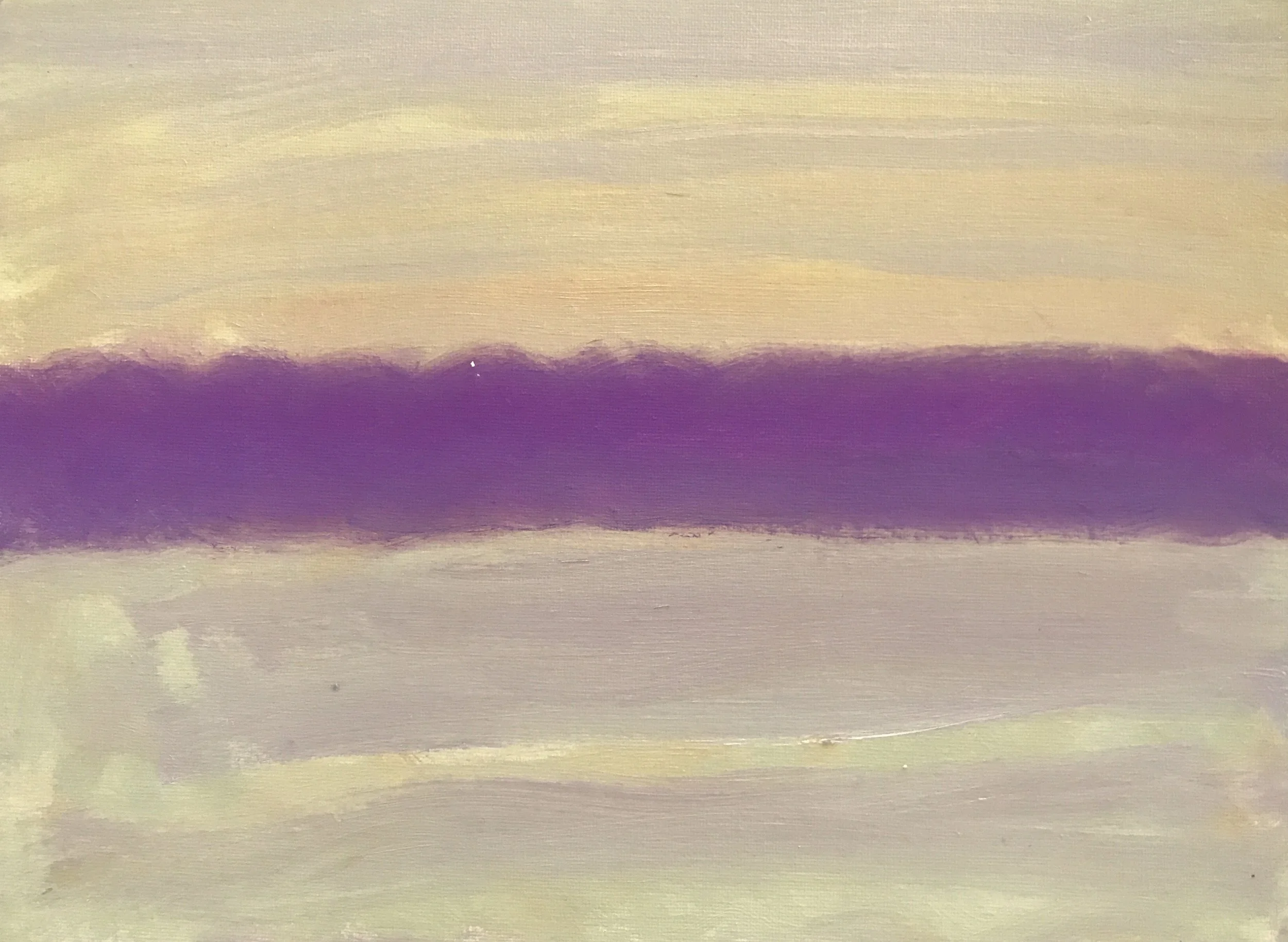 Evening Prayer Brunswick Heads, 3 June 2019, oil on canvas board, 25 X 20  cm