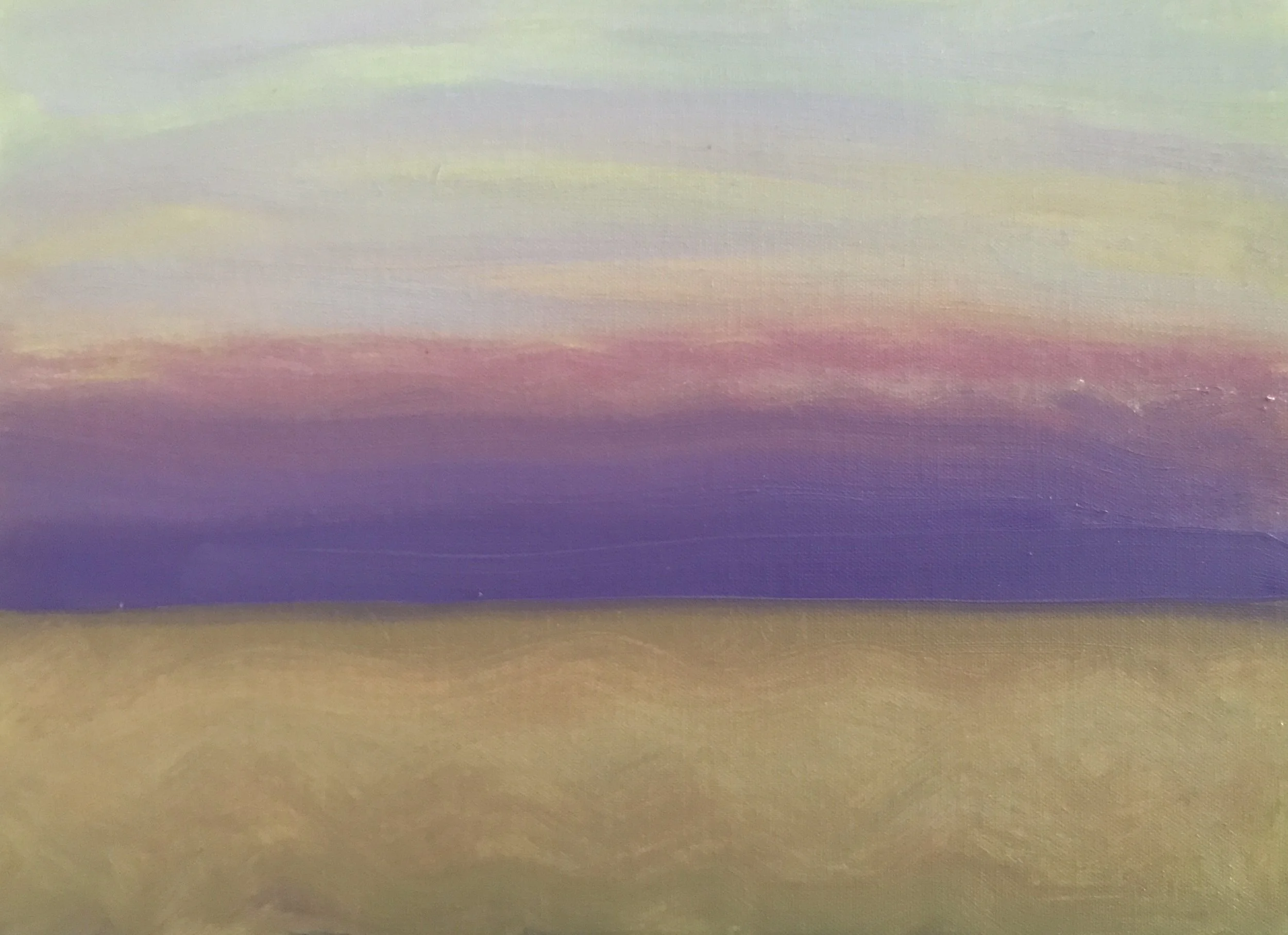 Evening Prayer Brunswick Heads, 29 May  2019, oil on canvas board, 25 X 20  cm