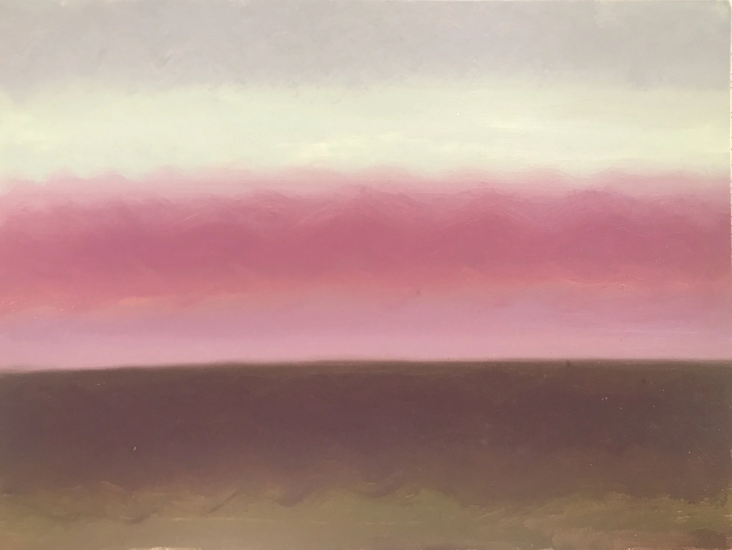 Evening Prayer Brunswick Heads, 18 May  2019, oil on canvas board, 40 X 30  cm