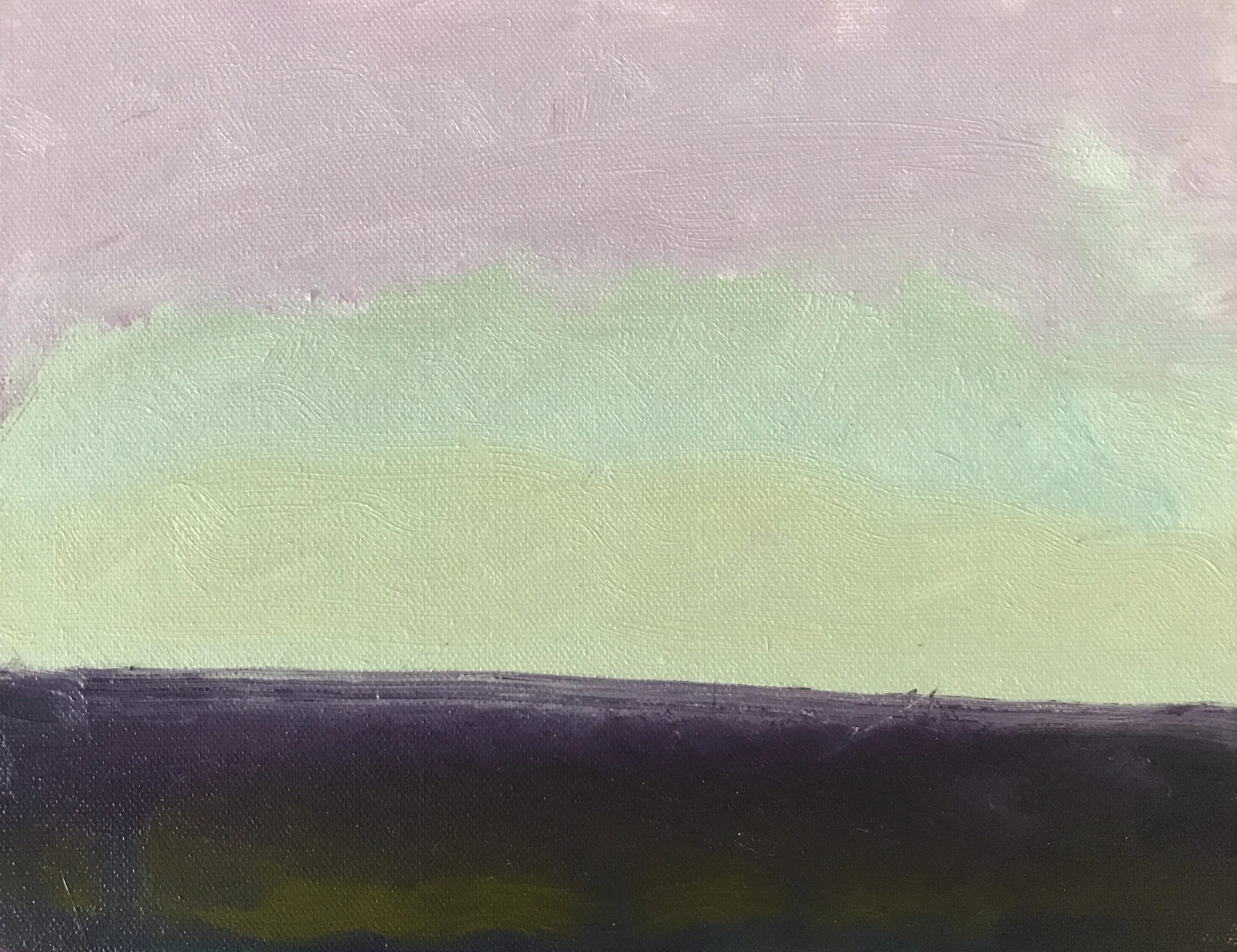 Evening Prayer Brunswick Heads, #2  9 May  2019, oil on canvas board, 25 X 20  cm