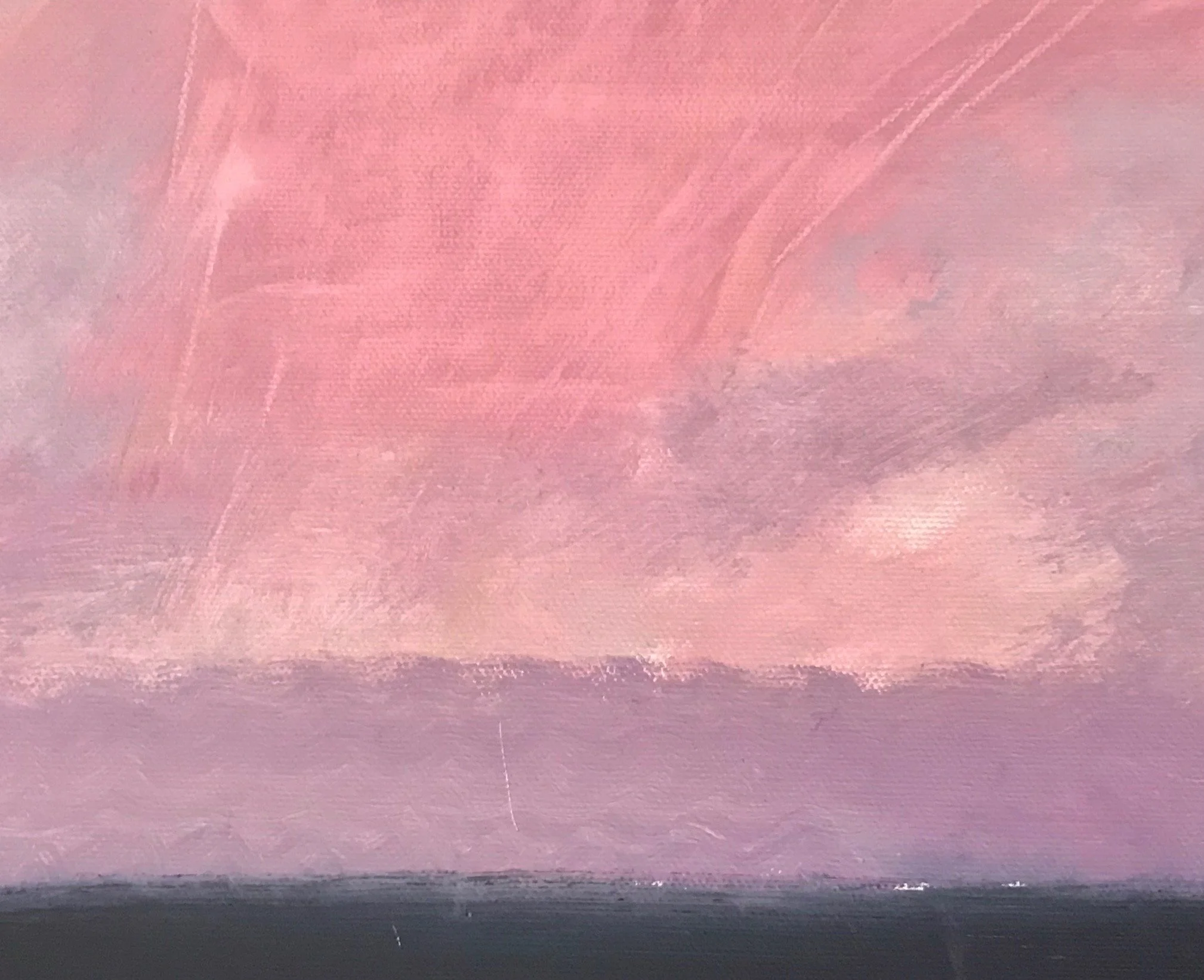Evening Prayer Brunswick heads,  #2 30 April 2020, oil on canvas board, 30 X 25 cm