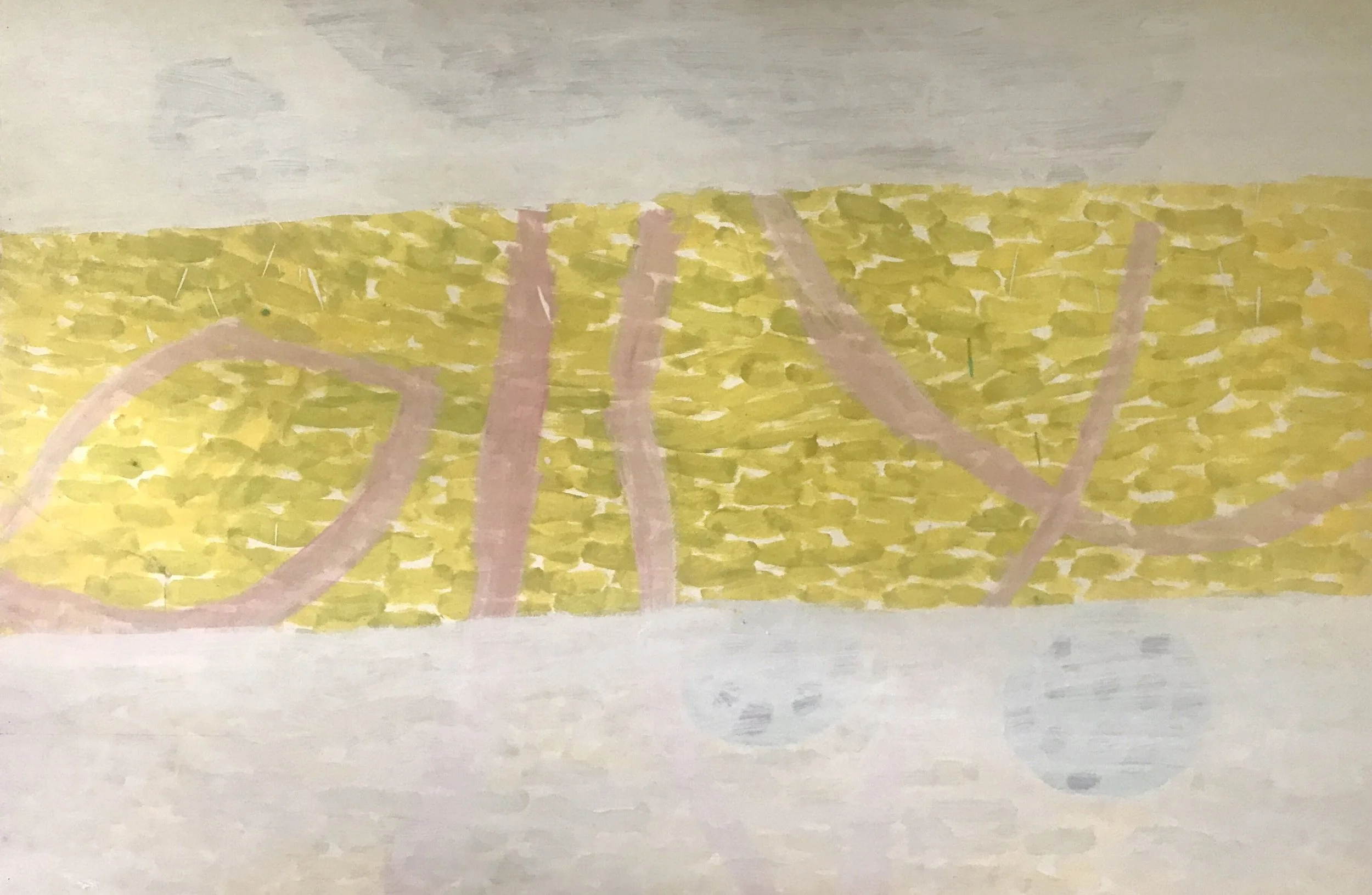 Untitled, 2018, Myocum, oil on plywood, 220 X 120 cm