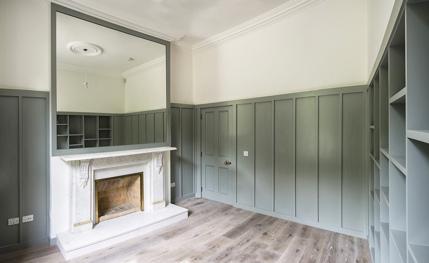 New panelling and mirror to Study