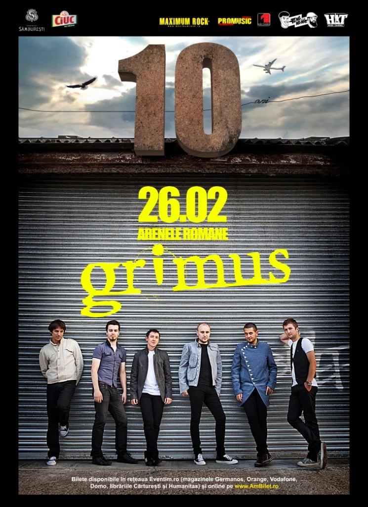 Concert aniversar Grimus: 10 ani "In a Glimpse" la Arenele Romane din Bucuresti!