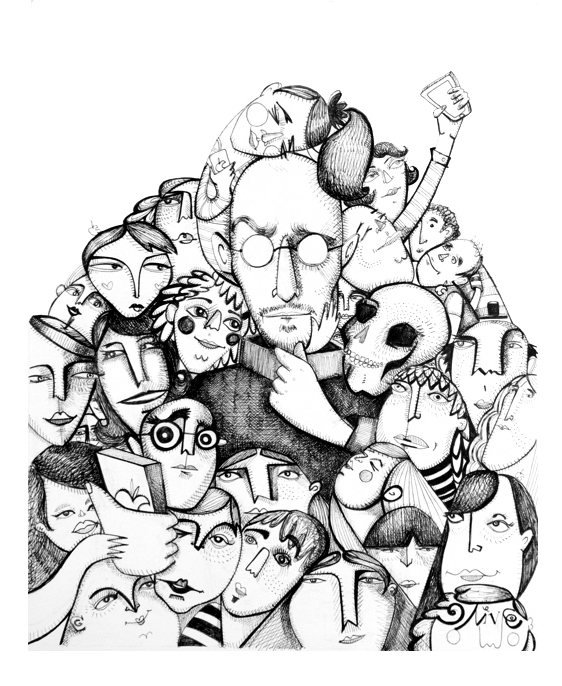 'R.I.P.e for the Picking' 12" x 16" / pen & ink / SOLD