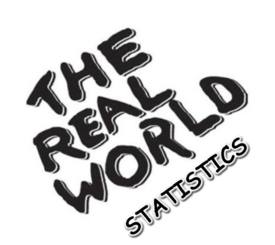 It's the old black and white MTV logo for The Real World TV show, but in slightly matching letters it adds "Statistics" below.The Real World Statistics.