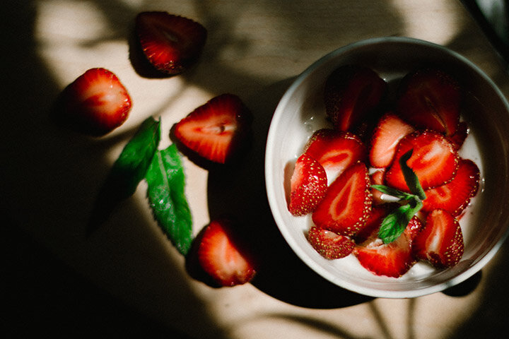 Strawberries with Black Garlic and Balsamic Vinegar by Chef Kevin Gallagher