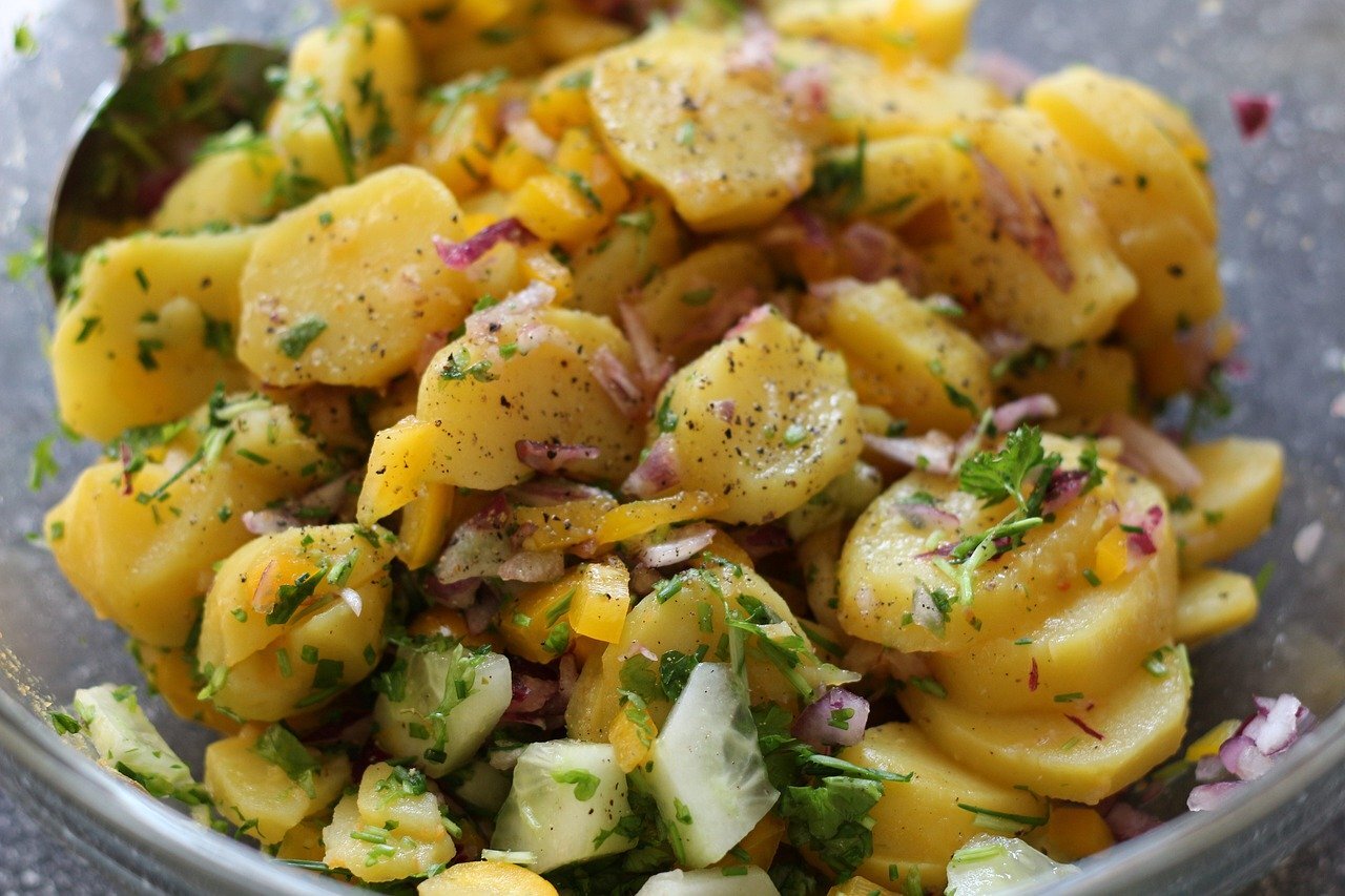 Summer Potato Salad w/Black Garlic by Lori Rice at Hobby Farms